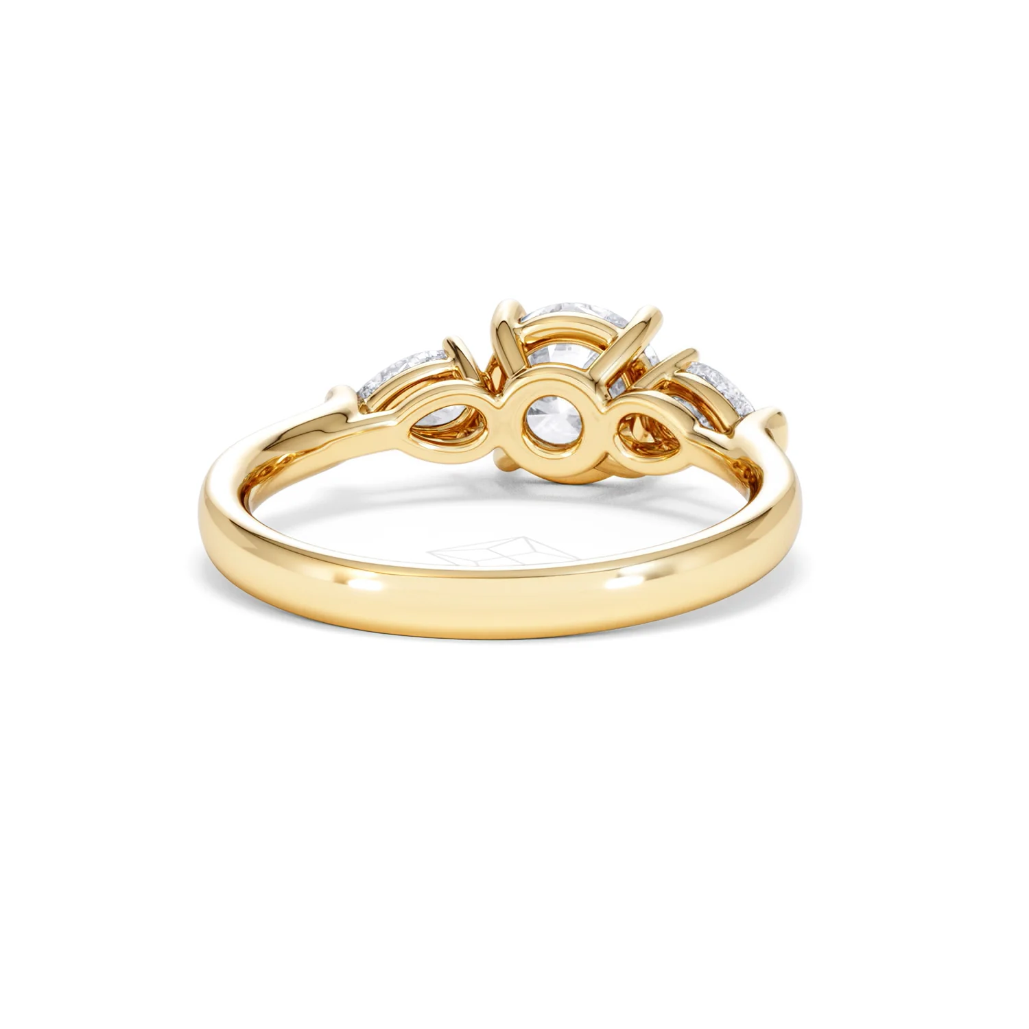 Adore 1.50ct Round Cut Lab Diamond 3 Stone Engagement Ring in 18K Yellow Gold - Image 46
