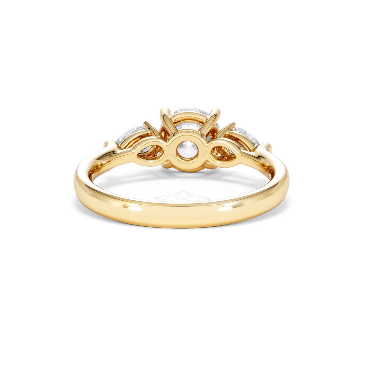 Adore 1.50ct Round Cut Lab Diamond 3 Stone Engagement Ring in 18K Yellow Gold - Image 48