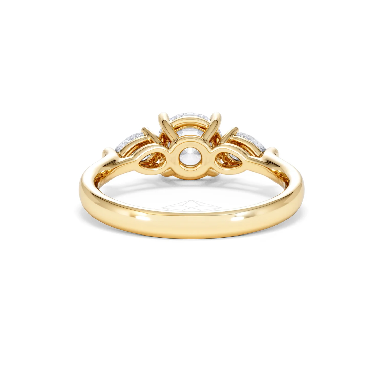 Adore 1.50ct Round Cut Lab Diamond 3 Stone Engagement Ring in 18K Yellow Gold - Image 49