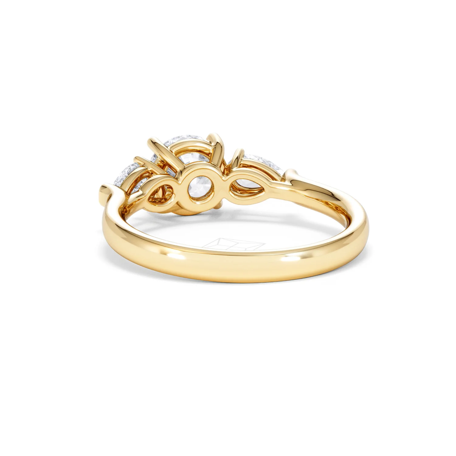 Adore 1.50ct Round Cut Lab Diamond 3 Stone Engagement Ring in 18K Yellow Gold - Image 53