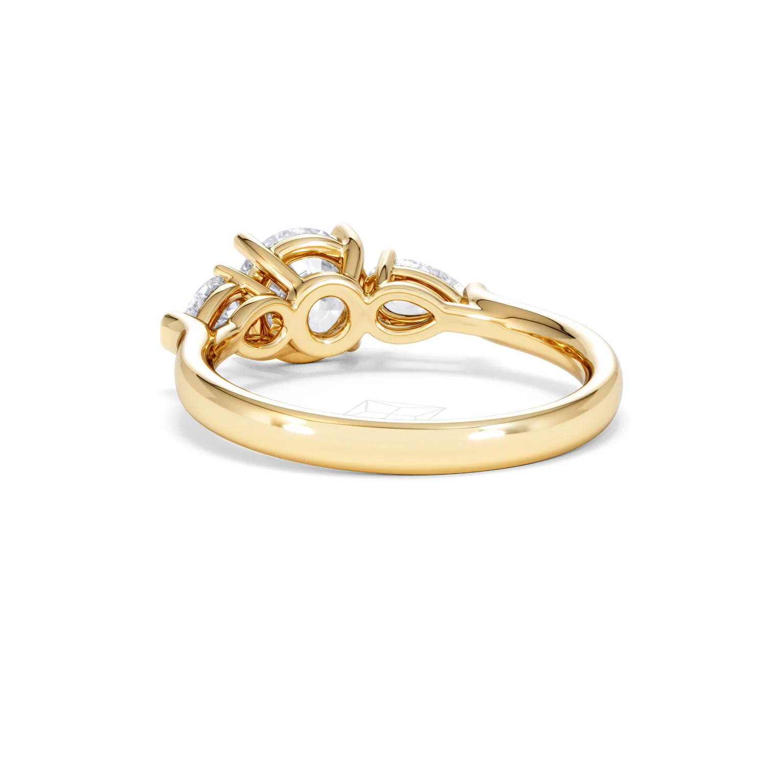 Adore 1.50ct Round Cut Lab Diamond 3 Stone Engagement Ring in 18K Yellow Gold - Image 54