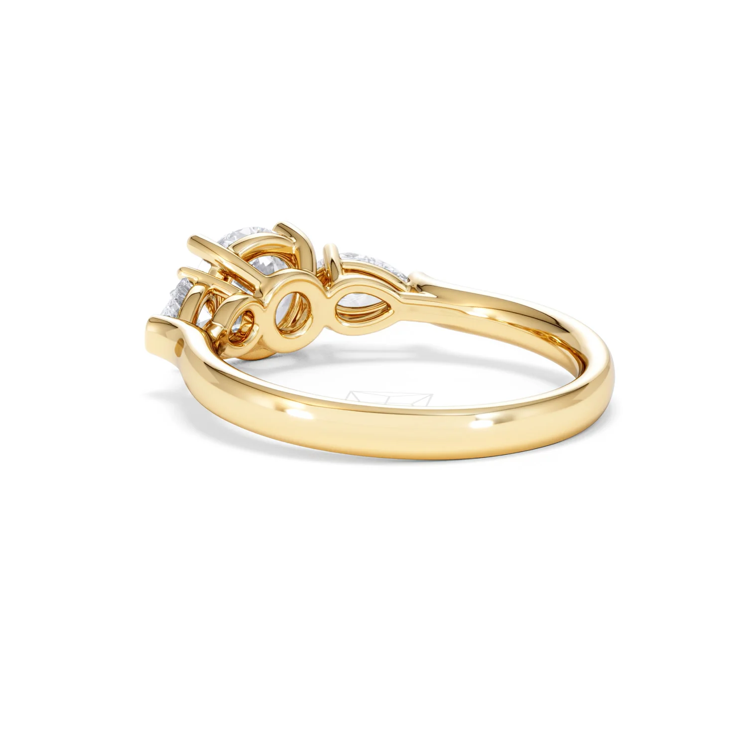 Adore 1.50ct Round Cut Lab Diamond 3 Stone Engagement Ring in 18K Yellow Gold - Image 57