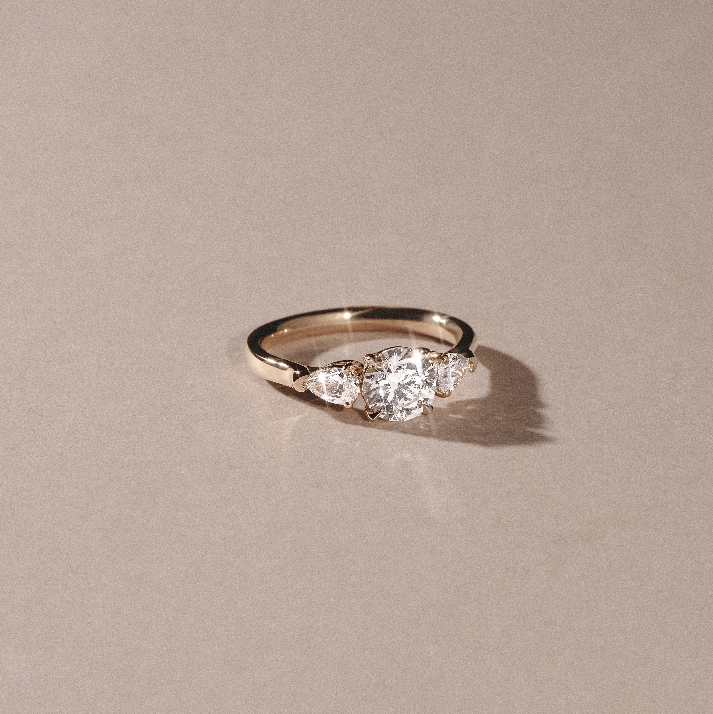 Adore 1.50ct Round Cut Lab Diamond 3 Stone Engagement Ring in 18K Yellow Gold - Image 6