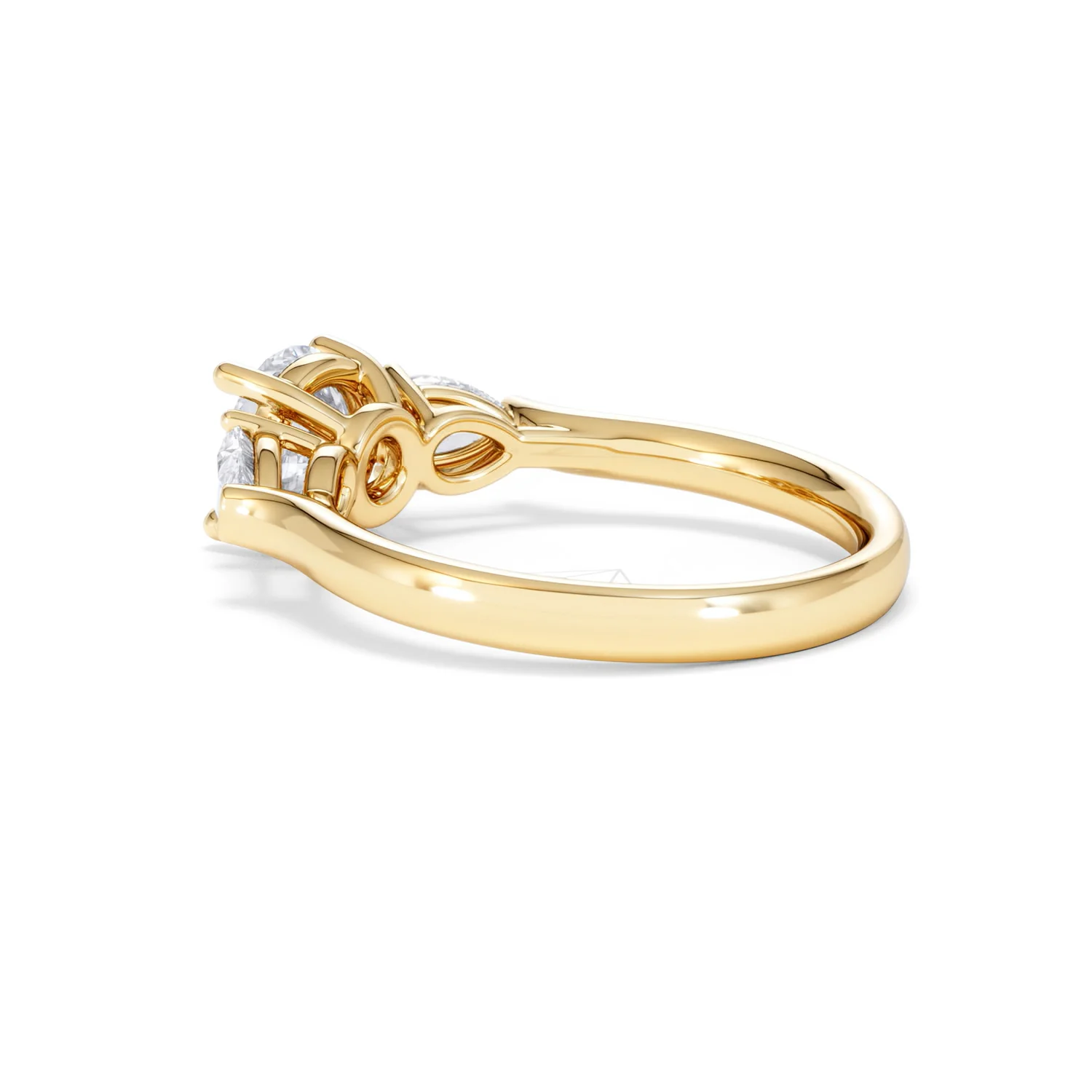 Adore 1.50ct Round Cut Lab Diamond 3 Stone Engagement Ring in 18K Yellow Gold - Image 61