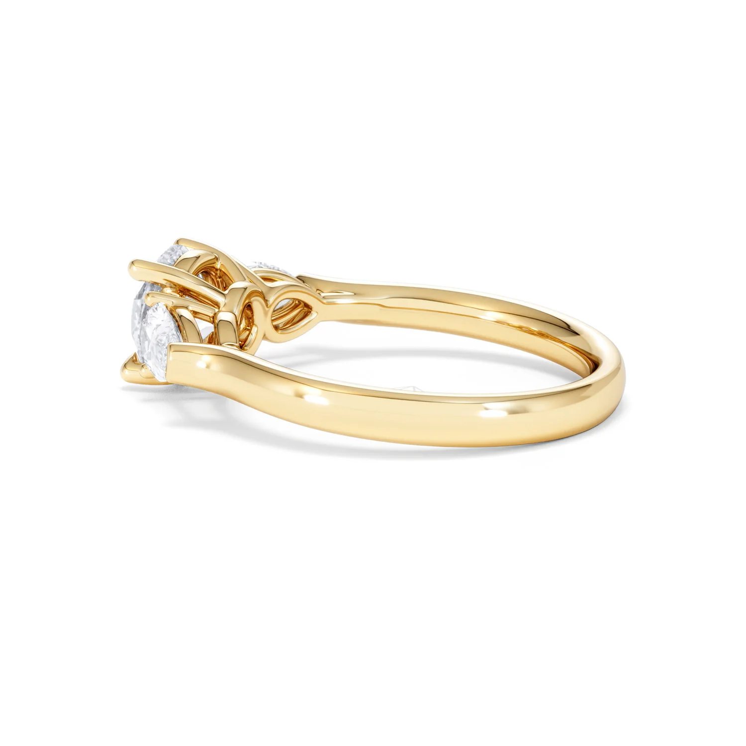 Adore 1.50ct Round Cut Lab Diamond 3 Stone Engagement Ring in 18K Yellow Gold - Image 64