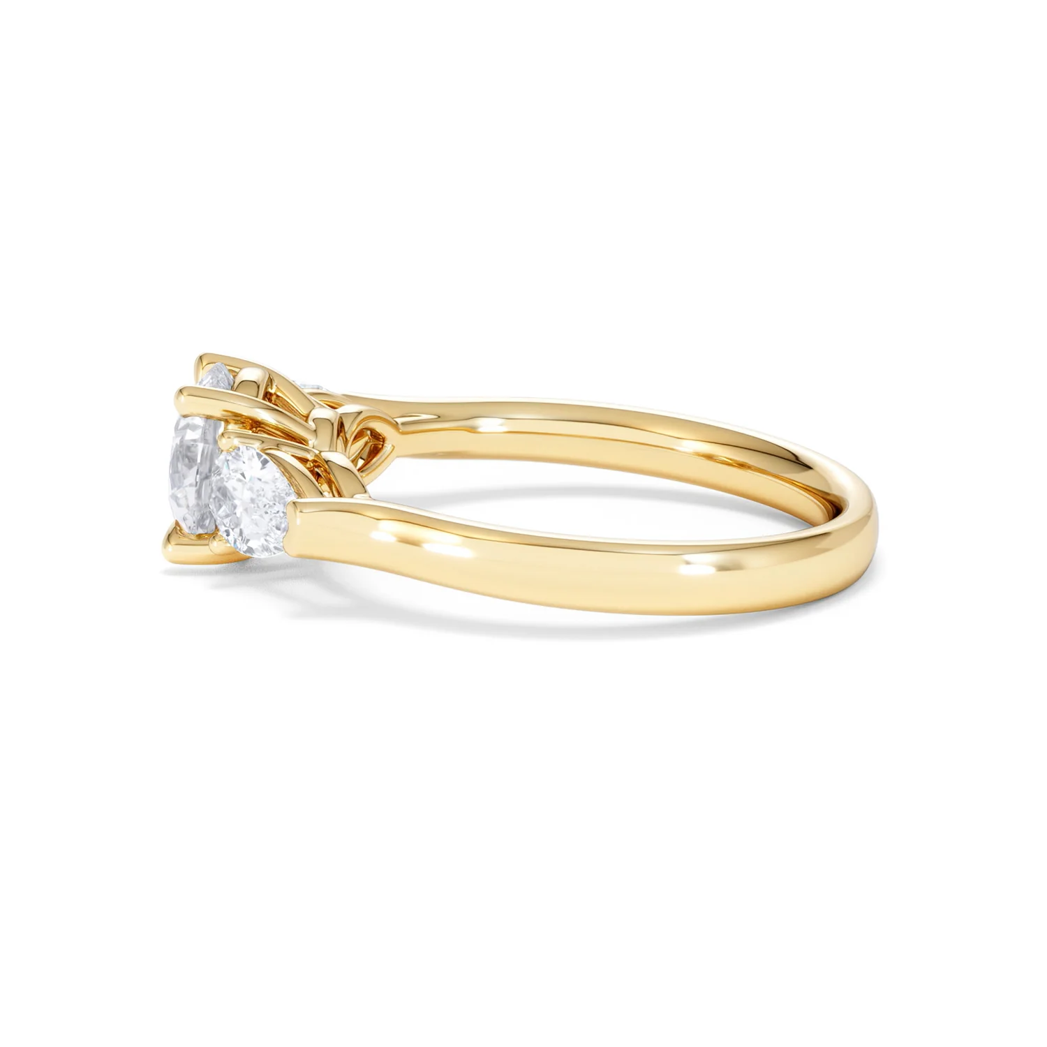 Adore 1.50ct Round Cut Lab Diamond 3 Stone Engagement Ring in 18K Yellow Gold - Image 68