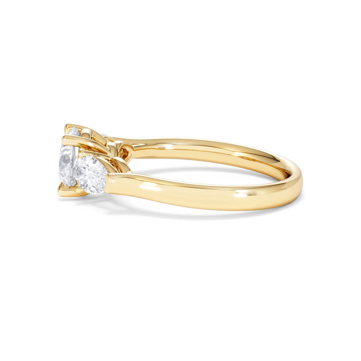 Adore 1.50ct Round Cut Lab Diamond 3 Stone Engagement Ring in 18K Yellow Gold - Image 69