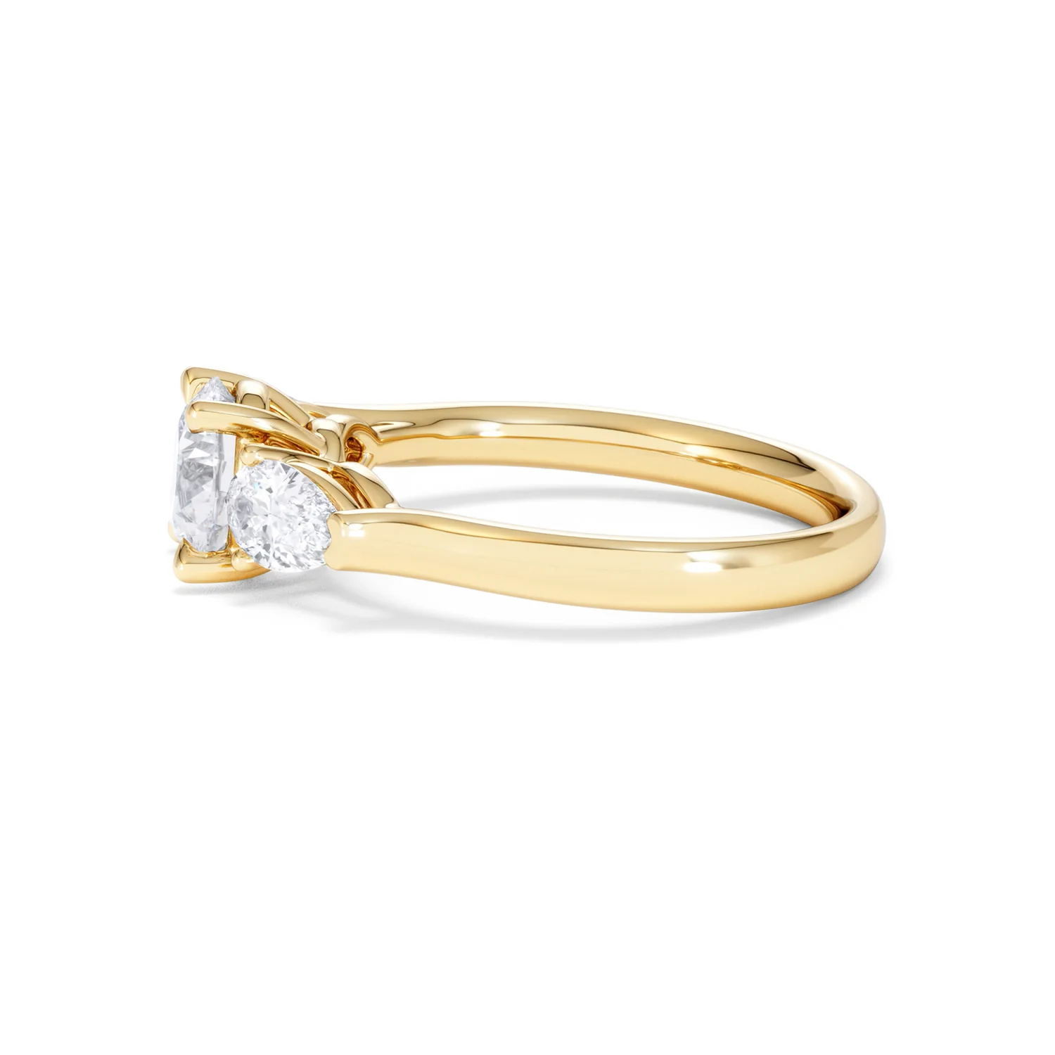 Adore 1.50ct Round Cut Lab Diamond 3 Stone Engagement Ring in 18K Yellow Gold - Image 70