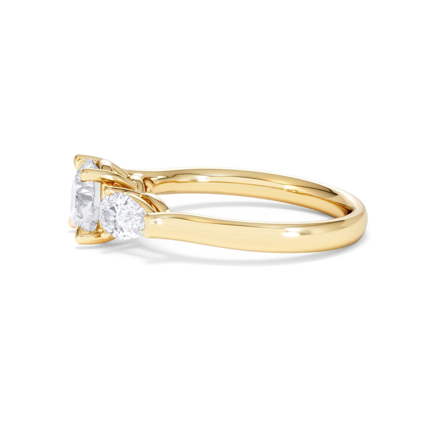 Adore 1.50ct Round Cut Lab Diamond 3 Stone Engagement Ring in 18K Yellow Gold - Image 71