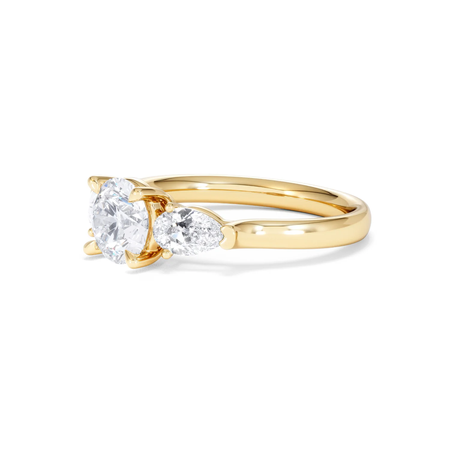 Adore 1.50ct Round Cut Lab Diamond 3 Stone Engagement Ring in 18K Yellow Gold - Image 78