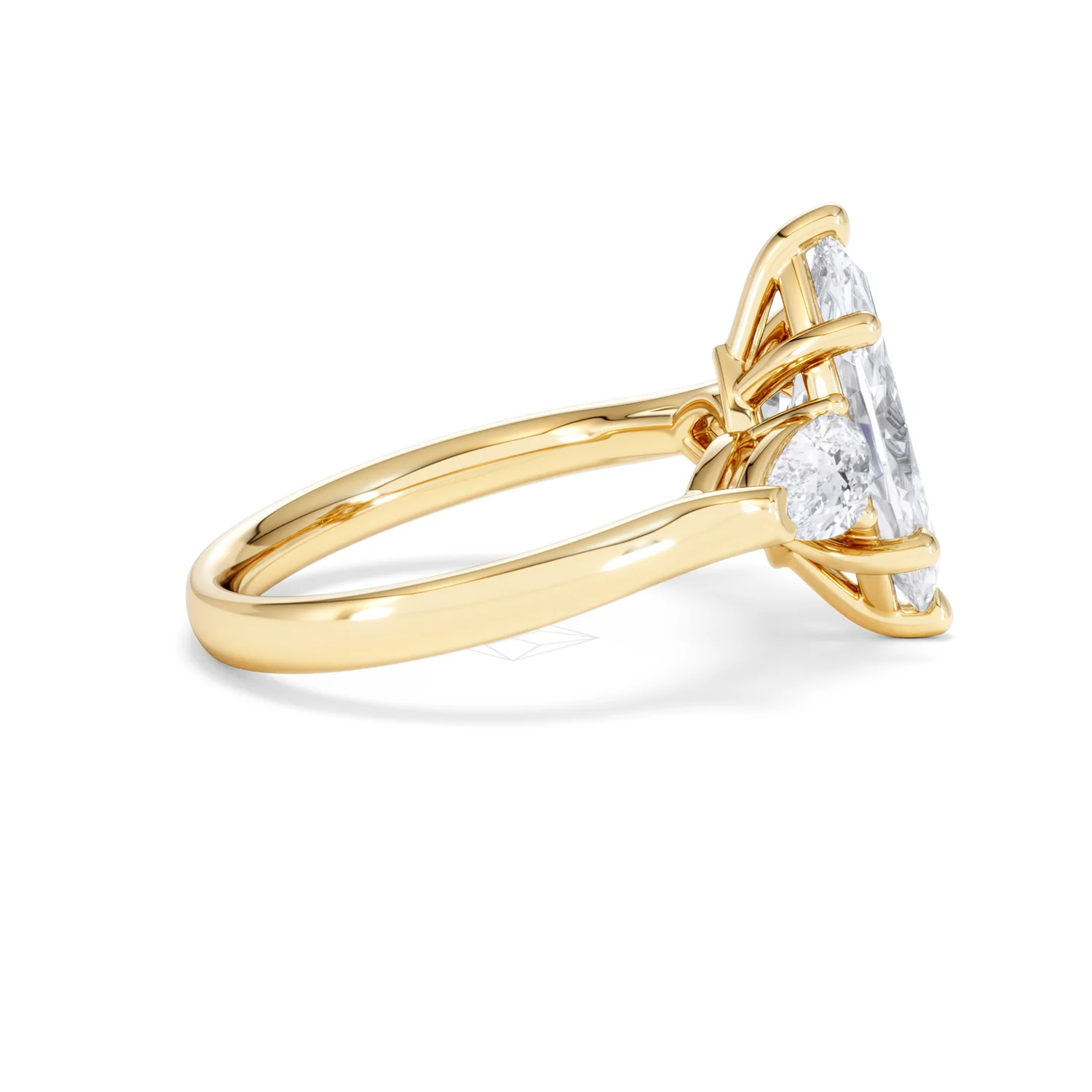 Adore 2.60ct Marquise Cut Lab Diamond 3 Stone Engagement Ring in 18K Yellow Gold - Image 27