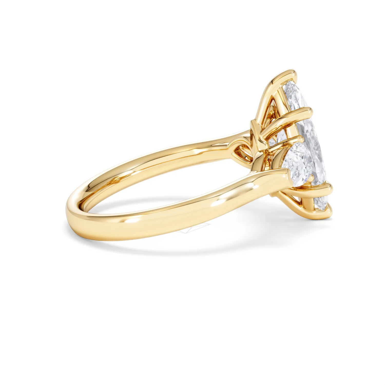 Adore 2.60ct Marquise Cut Lab Diamond 3 Stone Engagement Ring in 18K Yellow Gold - Image 29