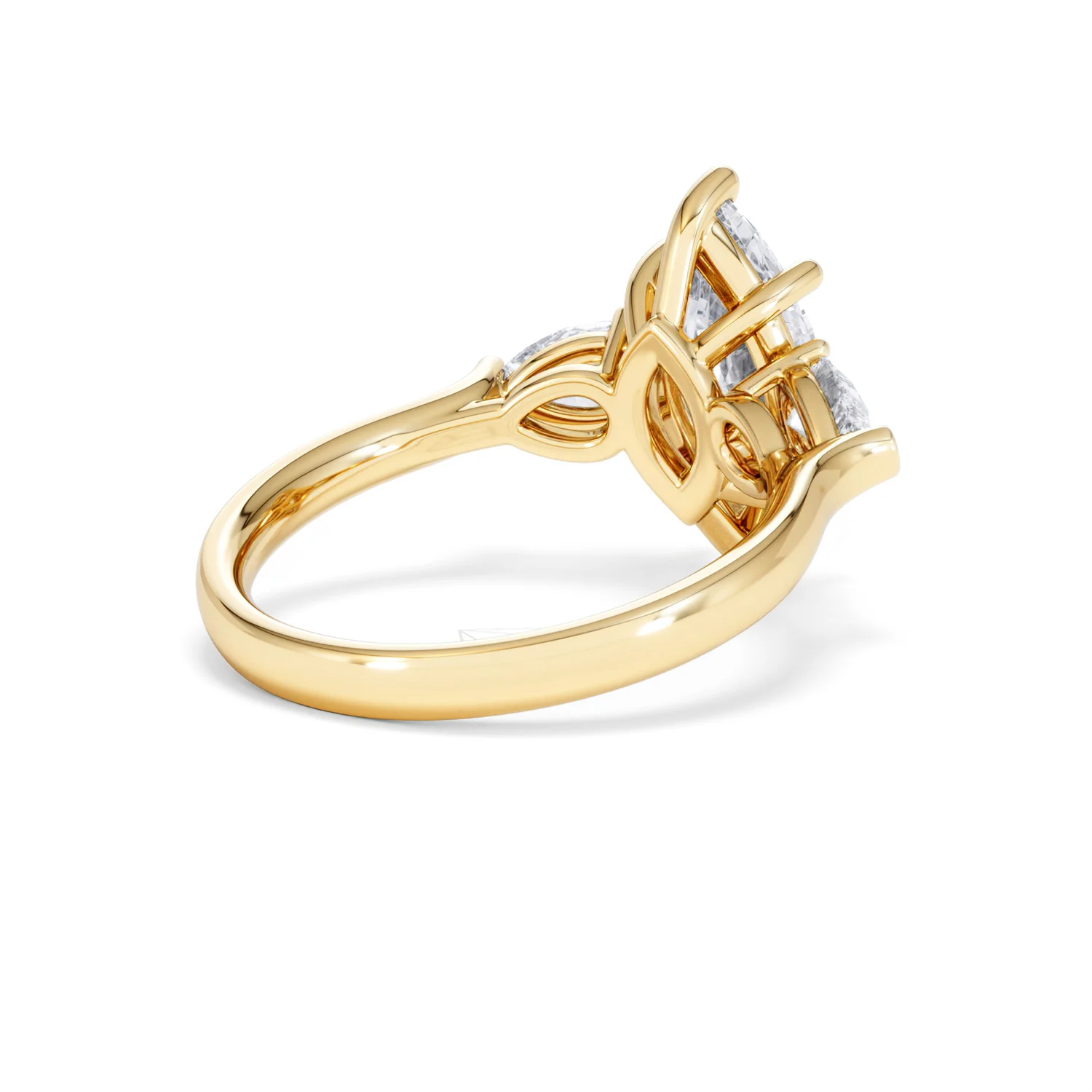 Adore 2.60ct Marquise Cut Lab Diamond 3 Stone Engagement Ring in 18K Yellow Gold - Image 38