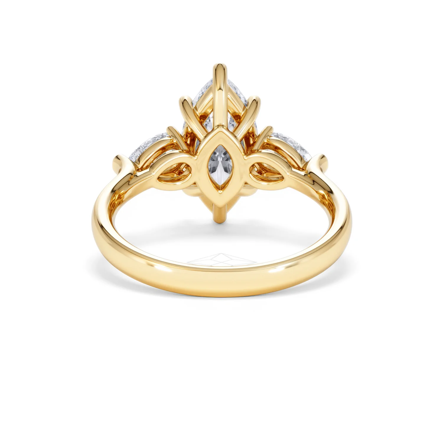 Adore 2.60ct Marquise Cut Lab Diamond 3 Stone Engagement Ring in 18K Yellow Gold - Image 47