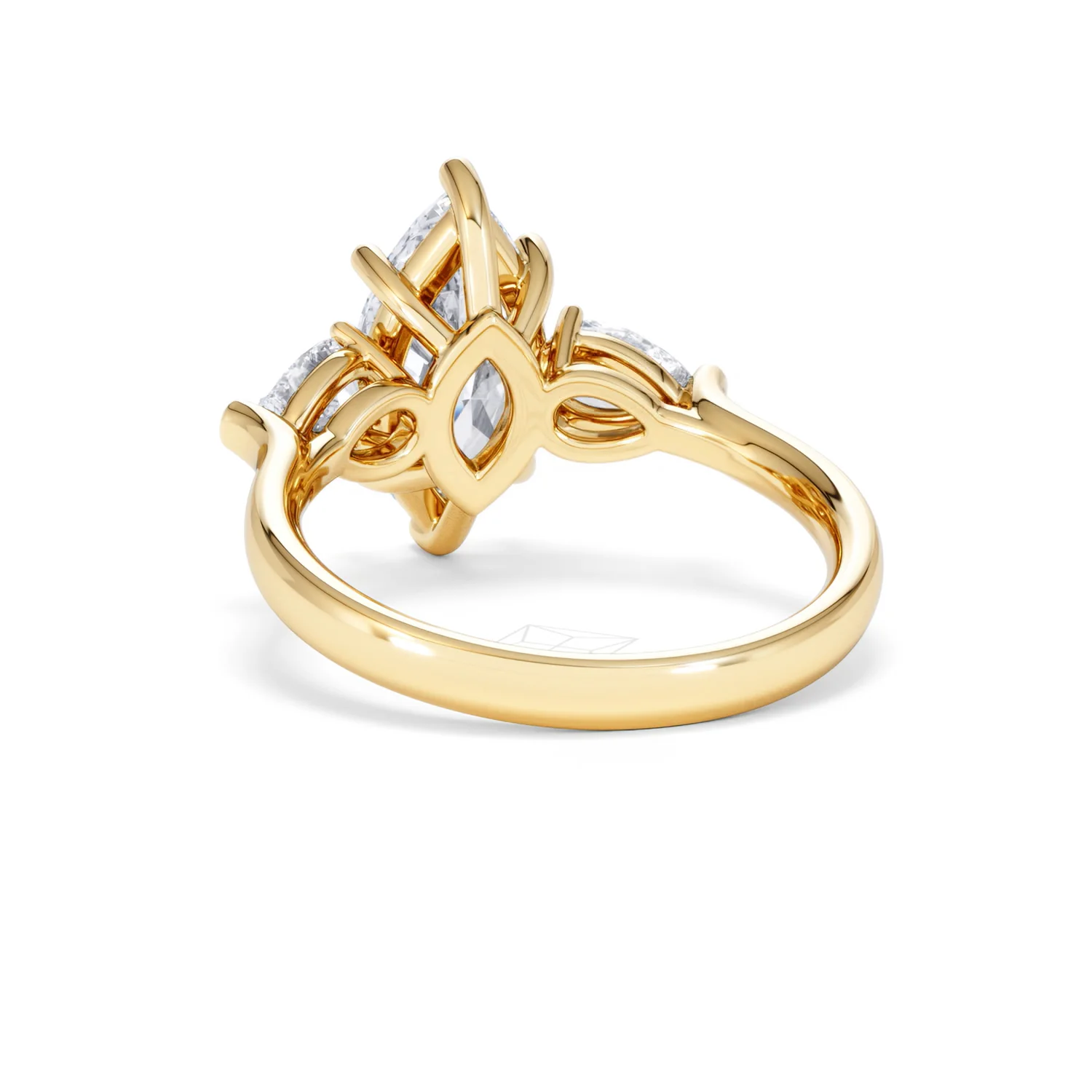 Adore 2.60ct Marquise Cut Lab Diamond 3 Stone Engagement Ring in 18K Yellow Gold - Image 51