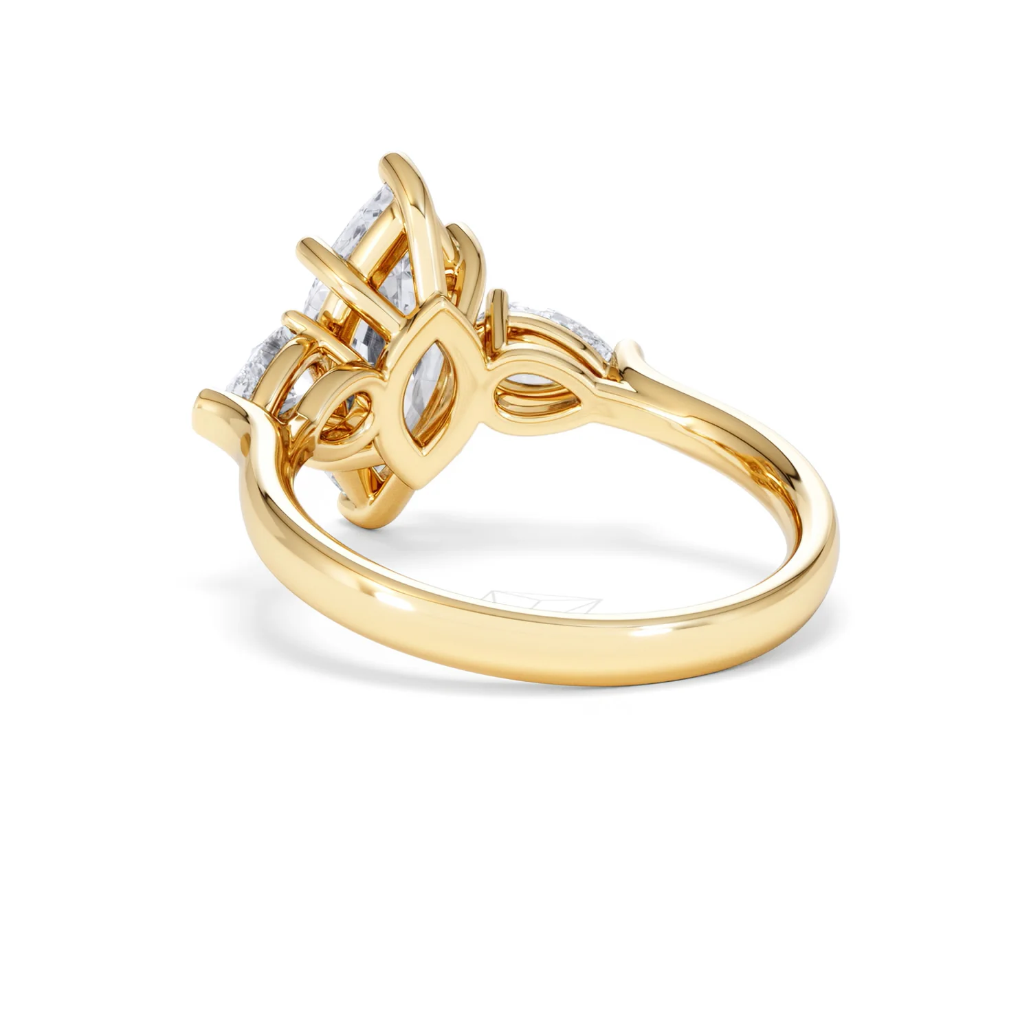 Adore 2.60ct Marquise Cut Lab Diamond 3 Stone Engagement Ring in 18K Yellow Gold - Image 53