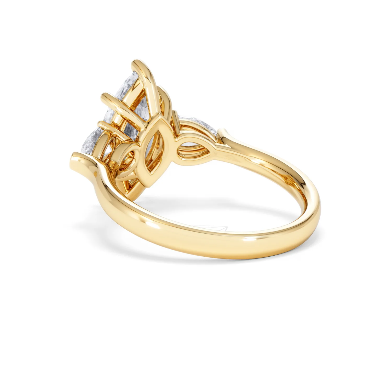 Adore 2.60ct Marquise Cut Lab Diamond 3 Stone Engagement Ring in 18K Yellow Gold - Image 55