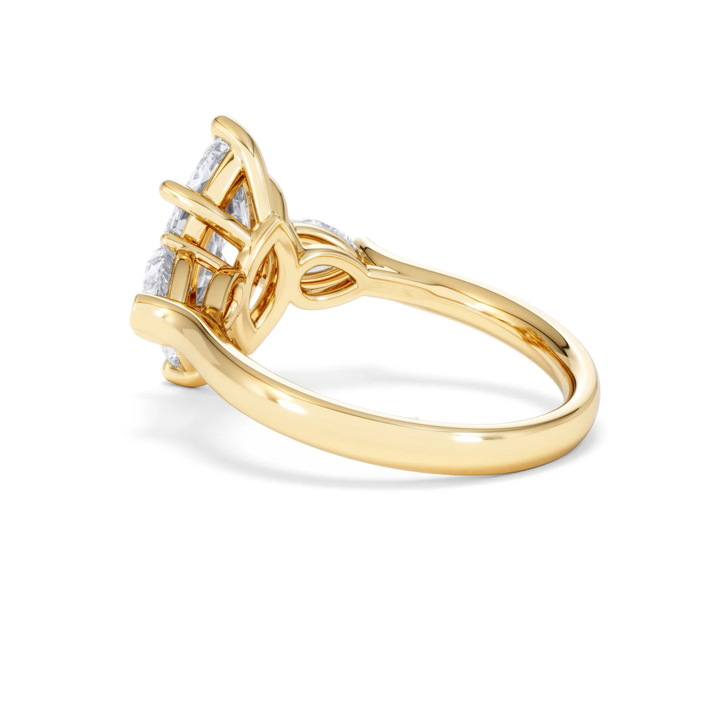 Adore 2.60ct Marquise Cut Lab Diamond 3 Stone Engagement Ring in 18K Yellow Gold - Image 58
