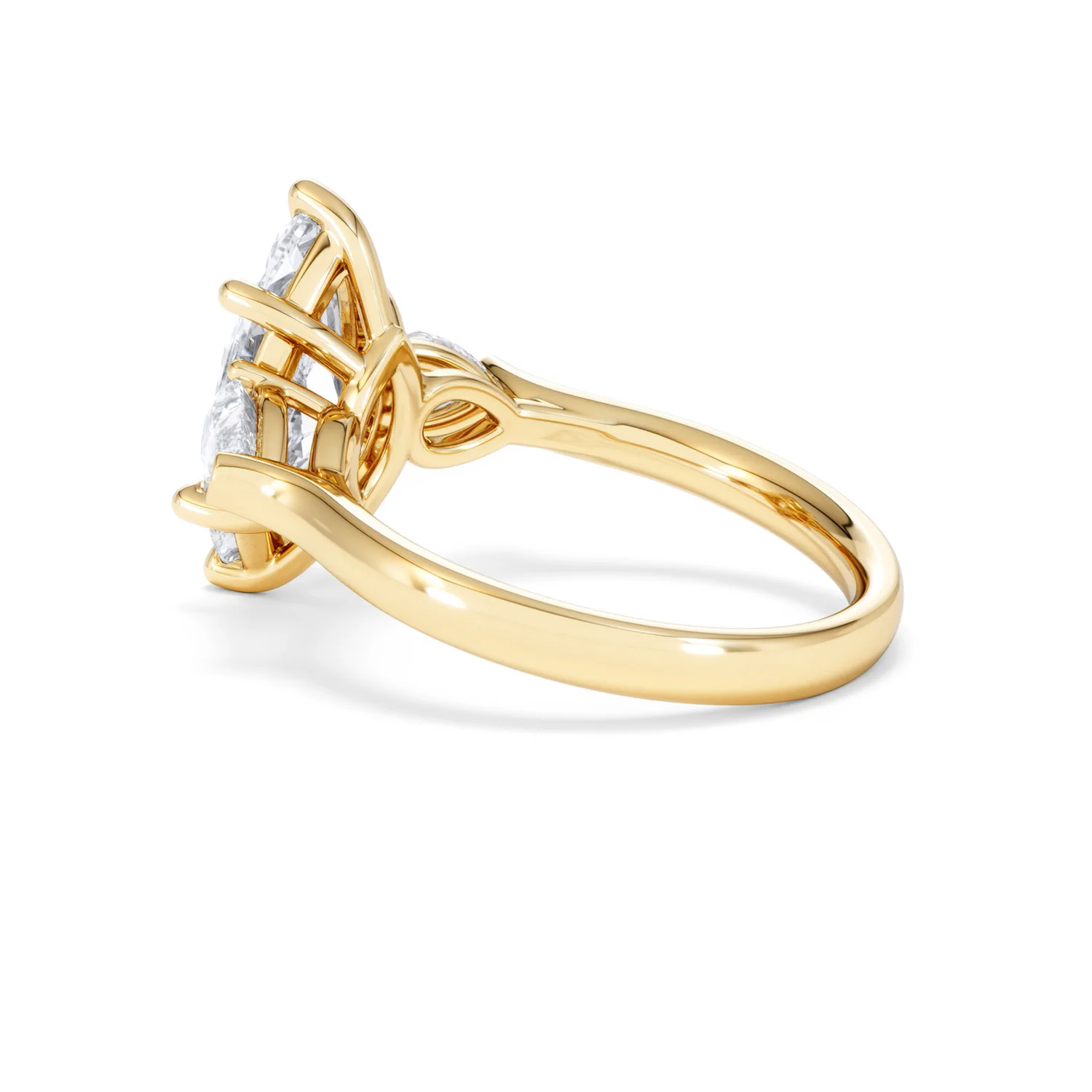 Adore 2.60ct Marquise Cut Lab Diamond 3 Stone Engagement Ring in 18K Yellow Gold - Image 60