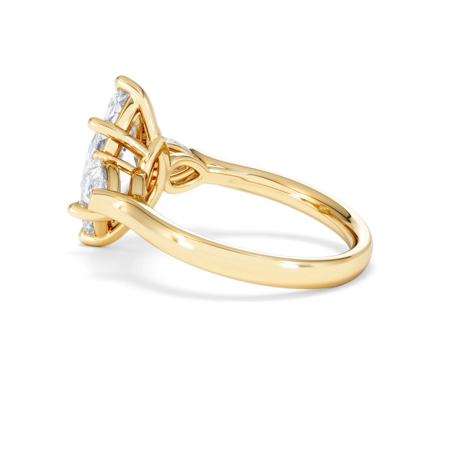 Adore 2.60ct Marquise Cut Lab Diamond 3 Stone Engagement Ring in 18K Yellow Gold - Image 61