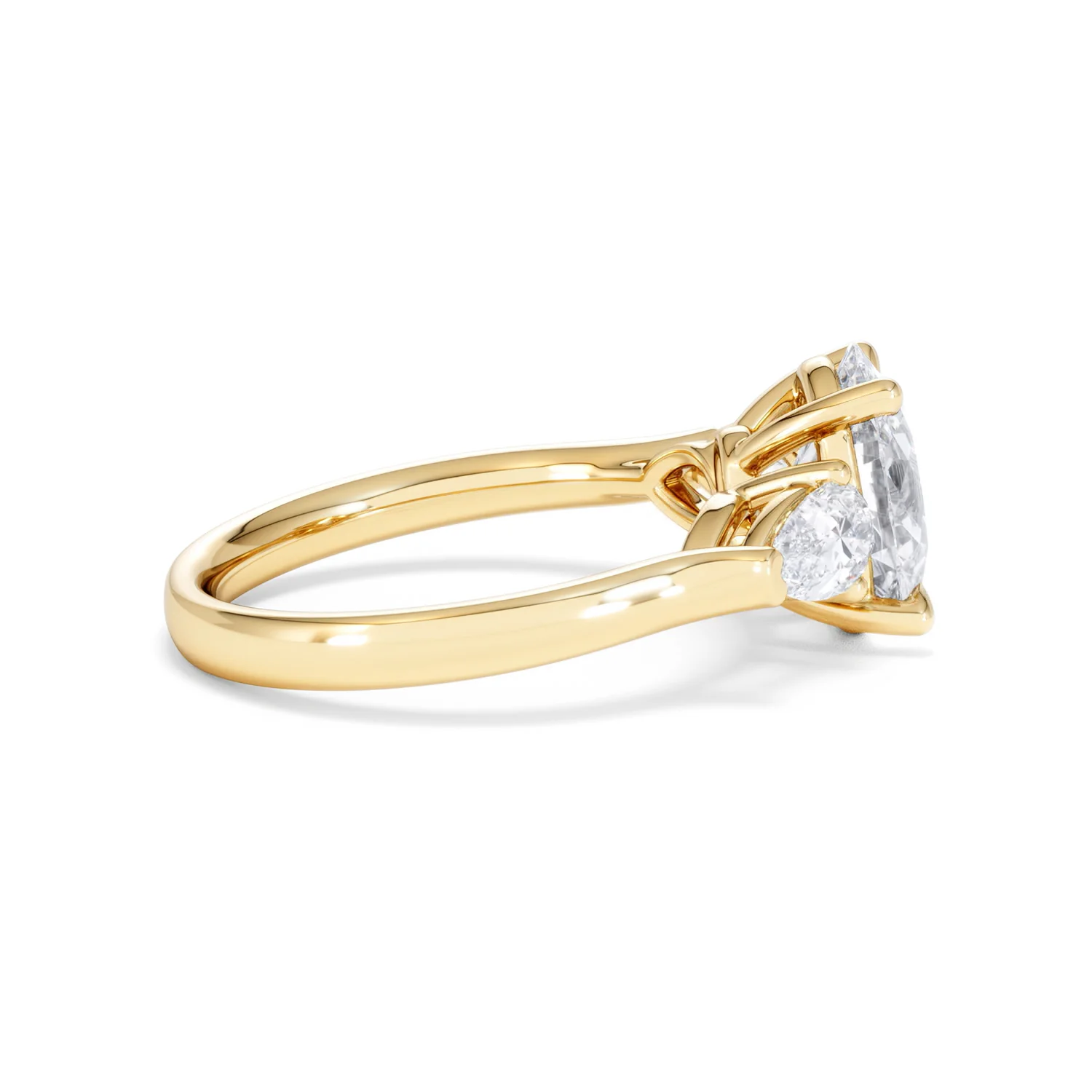 Adore 2.60ct Oval Cut Lab Diamond 3 Stone Engagement Ring in 18K Yellow Gold - Image 28