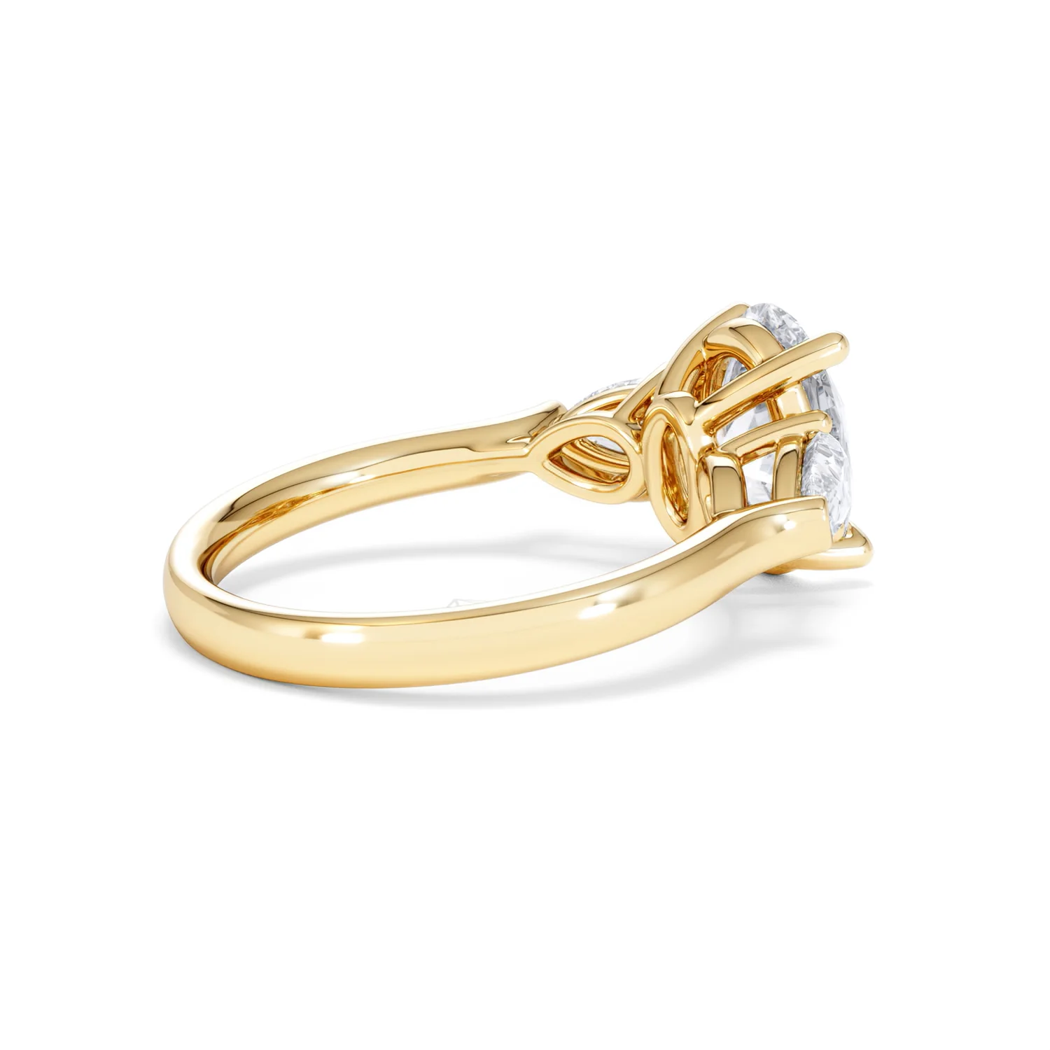 Adore 2.60ct Oval Cut Lab Diamond 3 Stone Engagement Ring in 18K Yellow Gold - Image 34