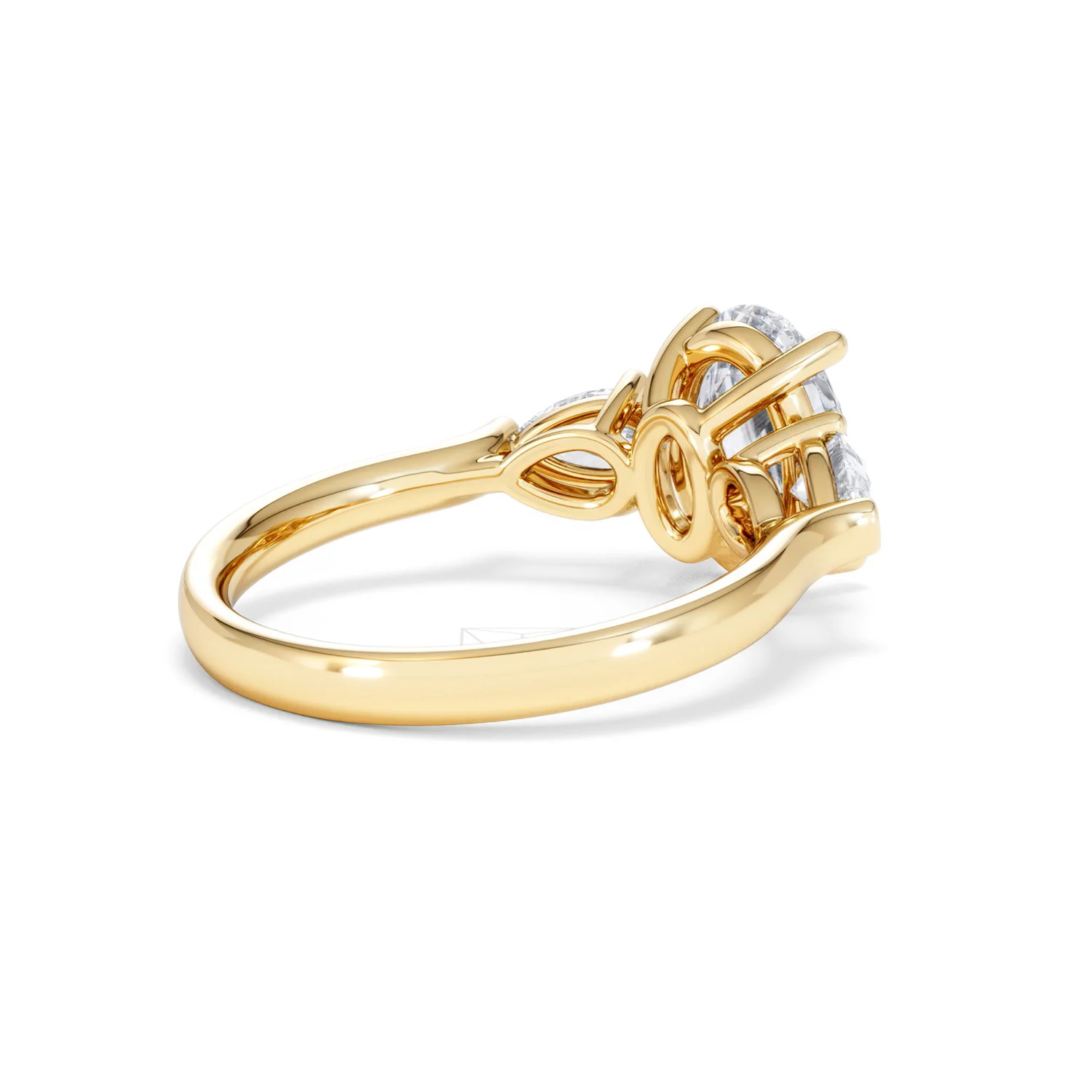 Adore 2.60ct Oval Cut Lab Diamond 3 Stone Engagement Ring in 18K Yellow Gold - Image 37