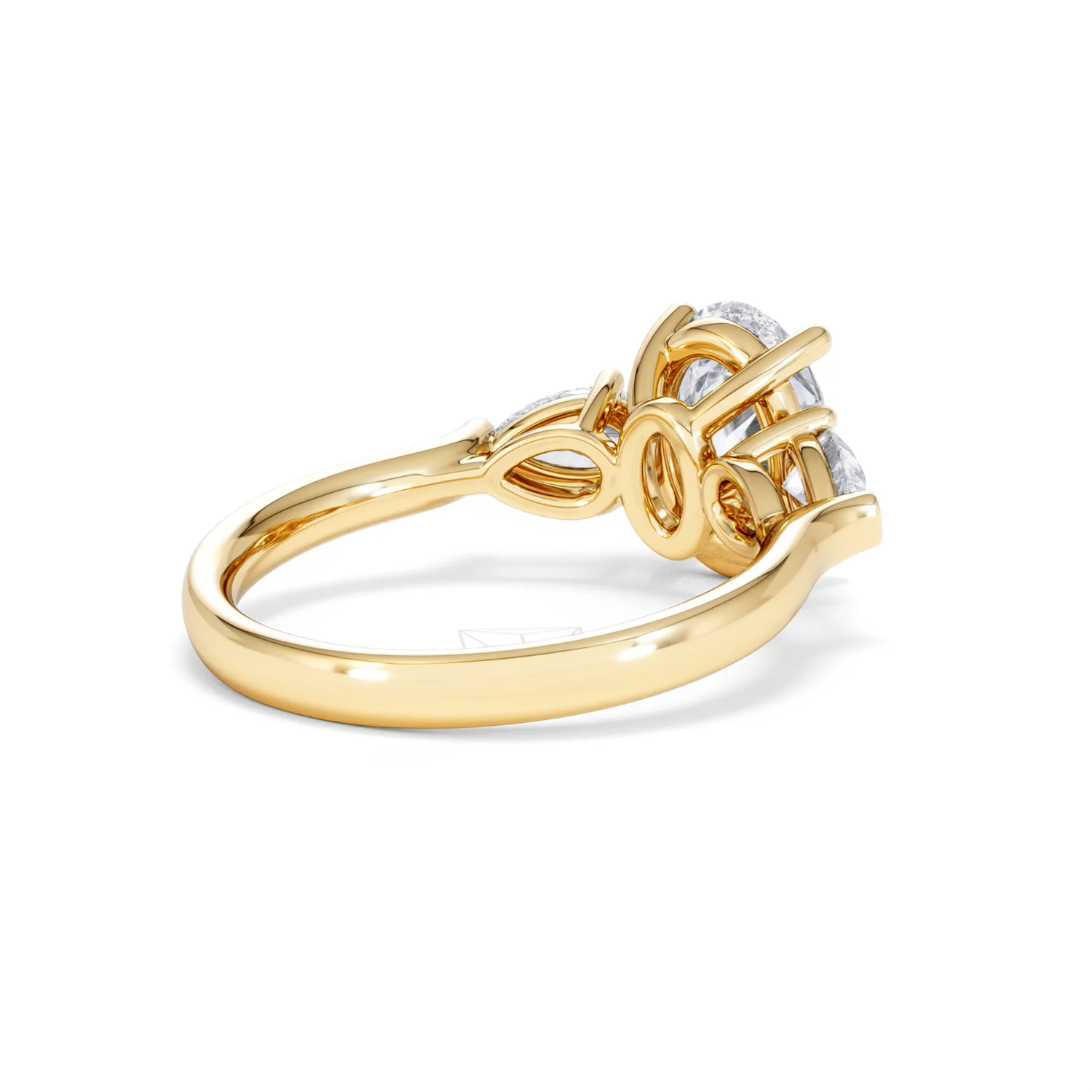 Adore 2.60ct Oval Cut Lab Diamond 3 Stone Engagement Ring in 18K Yellow Gold - Image 38