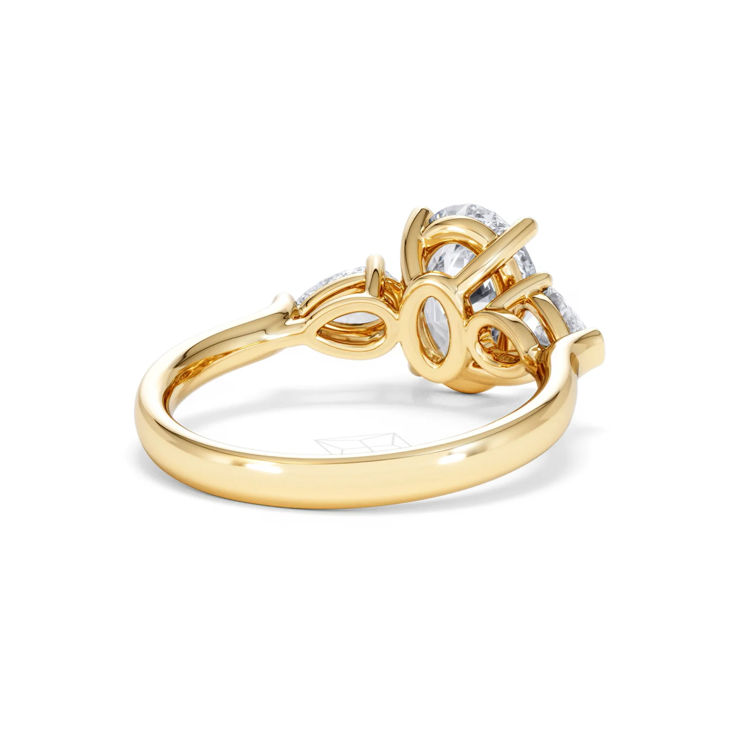 Adore 2.60ct Oval Cut Lab Diamond 3 Stone Engagement Ring in 18K Yellow Gold - Image 41