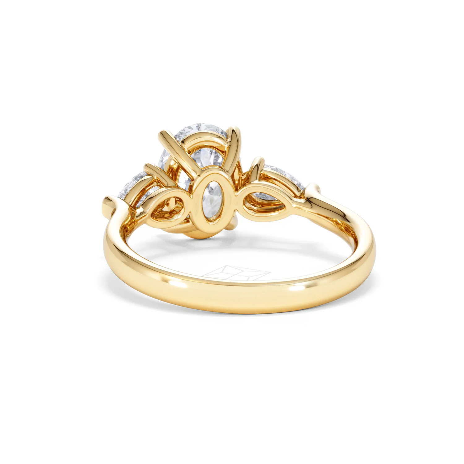 Adore 2.60ct Oval Cut Lab Diamond 3 Stone Engagement Ring in 18K Yellow Gold - Image 50