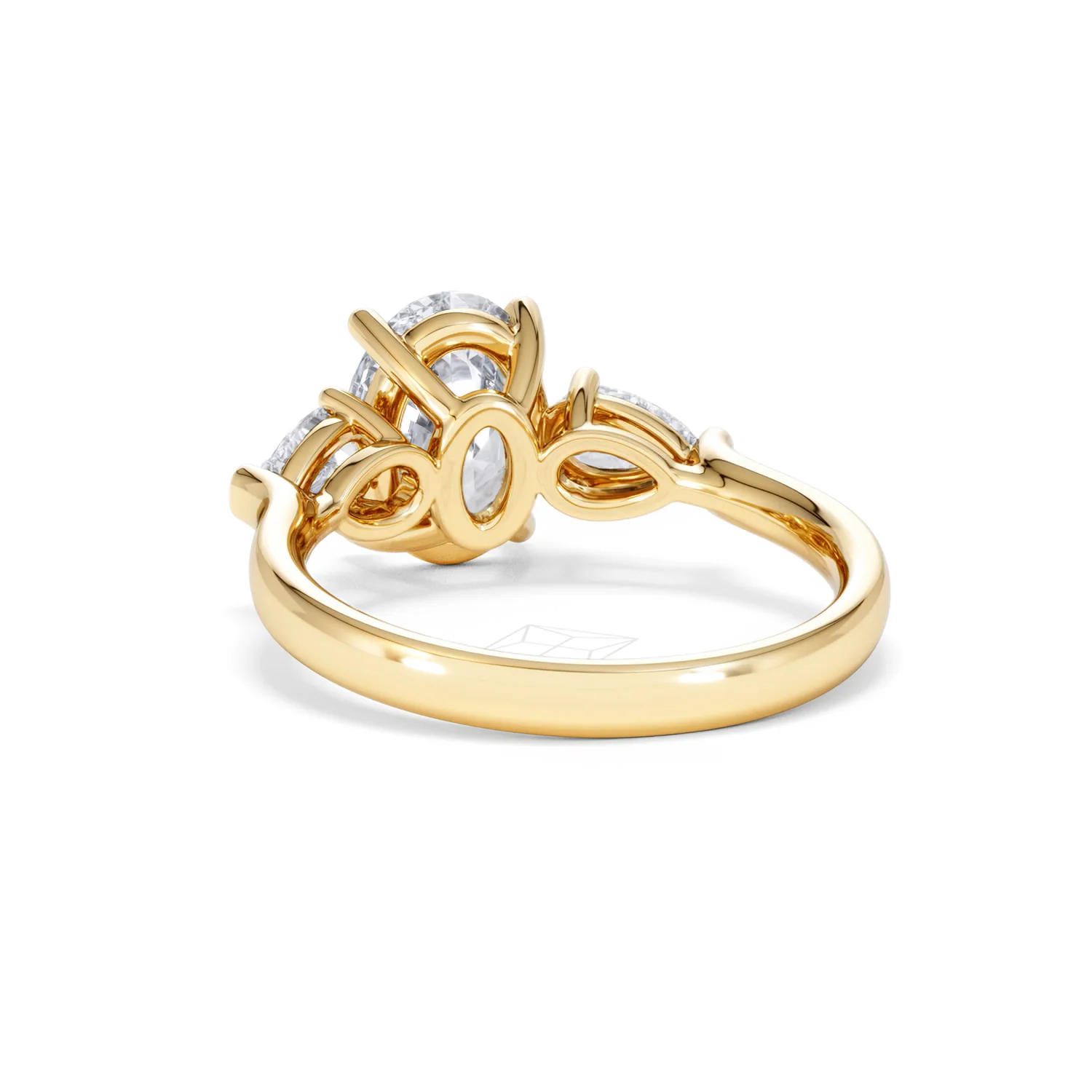 Adore 2.60ct Oval Cut Lab Diamond 3 Stone Engagement Ring in 18K Yellow Gold - Image 51