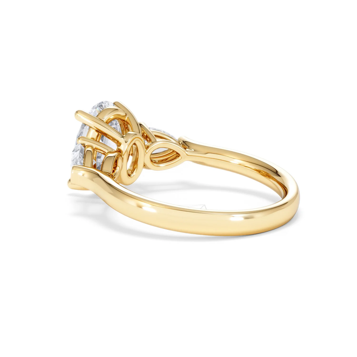 Adore 2.60ct Oval Cut Lab Diamond 3 Stone Engagement Ring in 18K Yellow Gold - Image 58