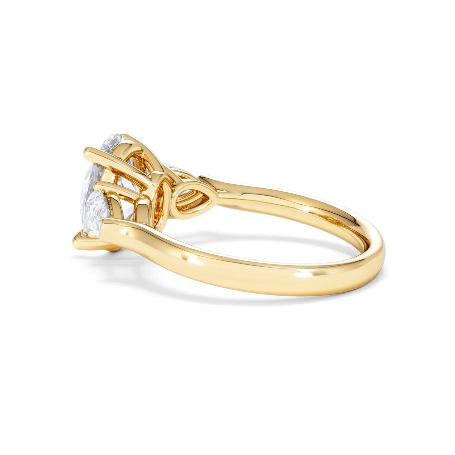 Adore 2.60ct Oval Cut Lab Diamond 3 Stone Engagement Ring in 18K Yellow Gold - Image 61