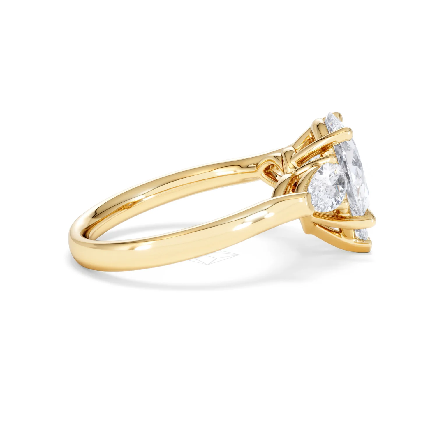 Adore 2.60ct Pear Cut Lab Diamond 3 Stone Engagement Ring in 18K Yellow Gold - Image 28