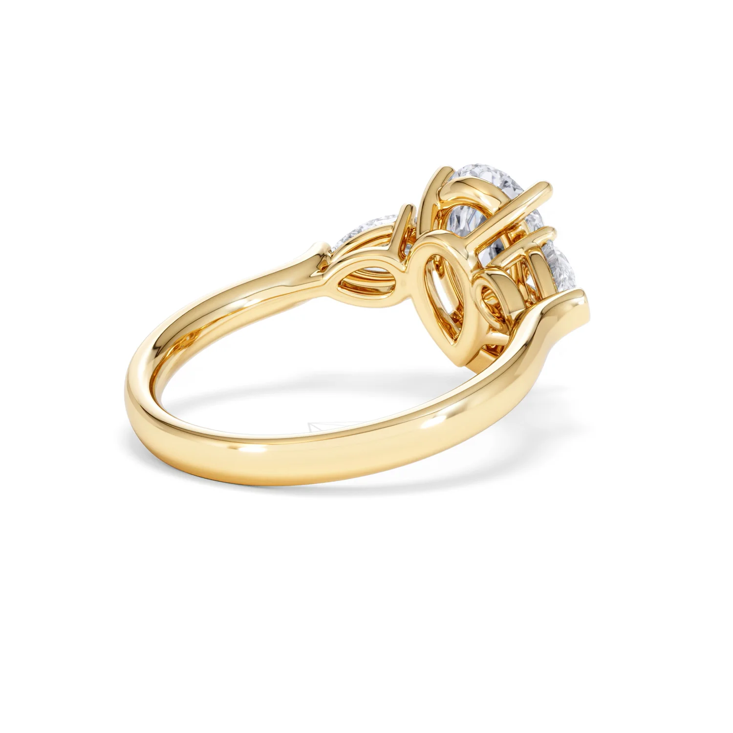 Adore 2.60ct Pear Cut Lab Diamond 3 Stone Engagement Ring in 18K Yellow Gold - Image 38