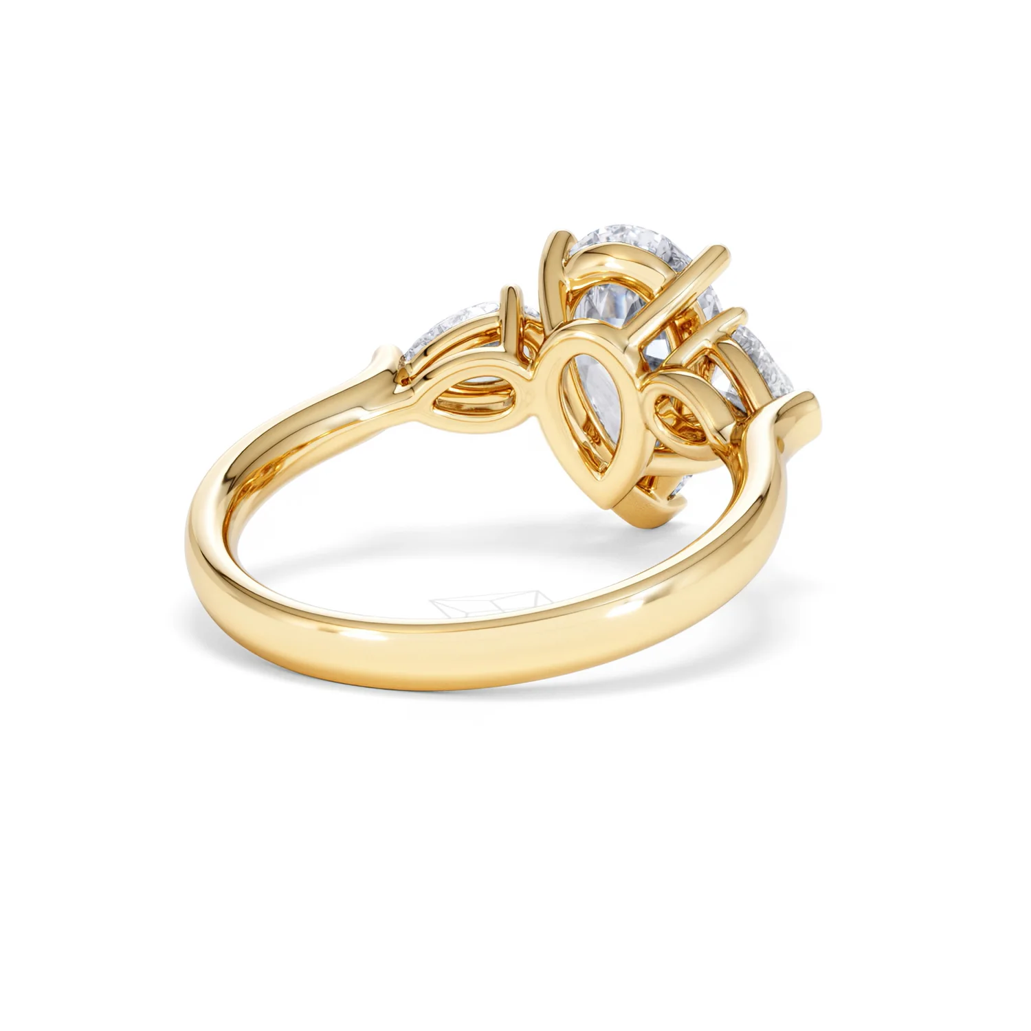Adore 2.60ct Pear Cut Lab Diamond 3 Stone Engagement Ring in 18K Yellow Gold - Image 41