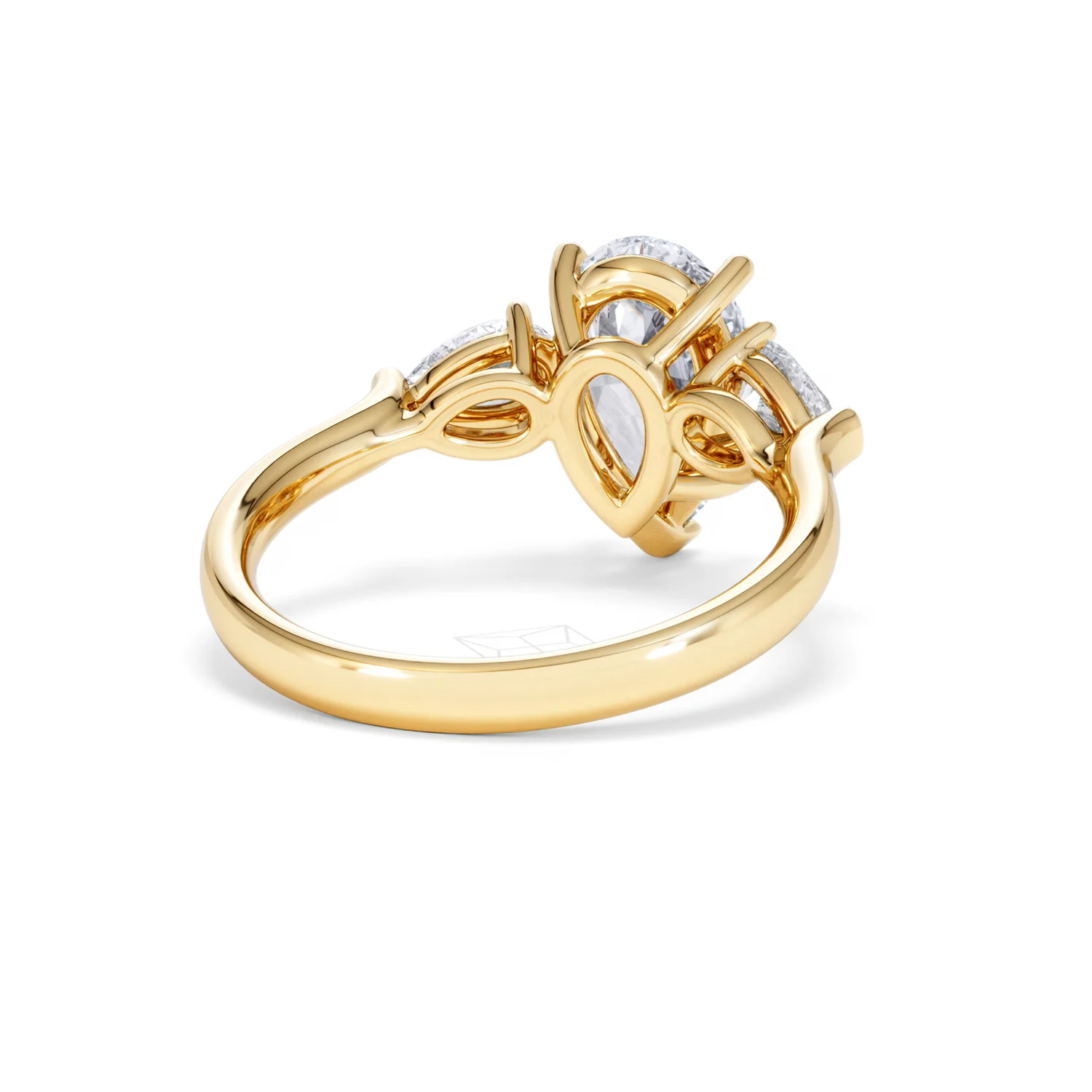 Adore 2.60ct Pear Cut Lab Diamond 3 Stone Engagement Ring in 18K Yellow Gold - Image 42