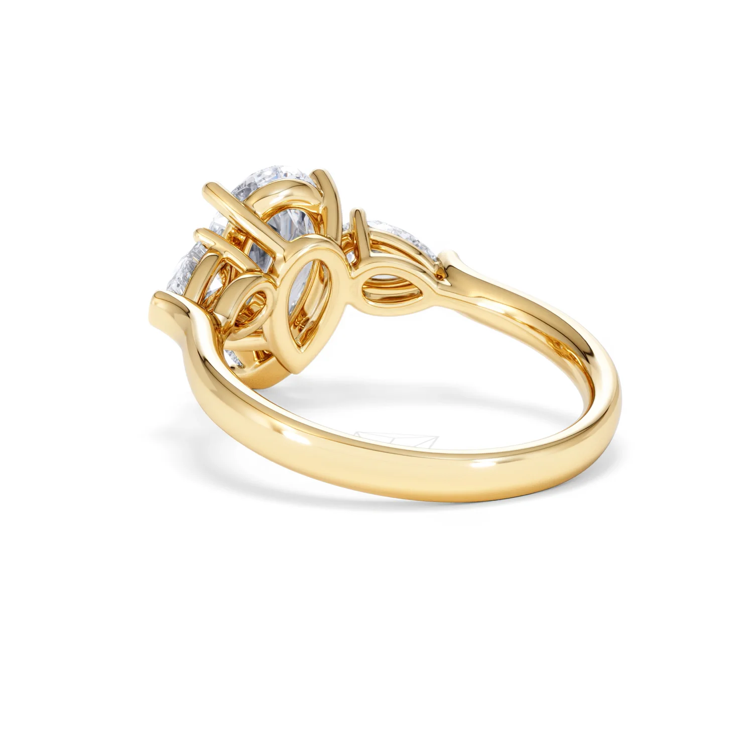 Adore 2.60ct Pear Cut Lab Diamond 3 Stone Engagement Ring in 18K Yellow Gold - Image 54