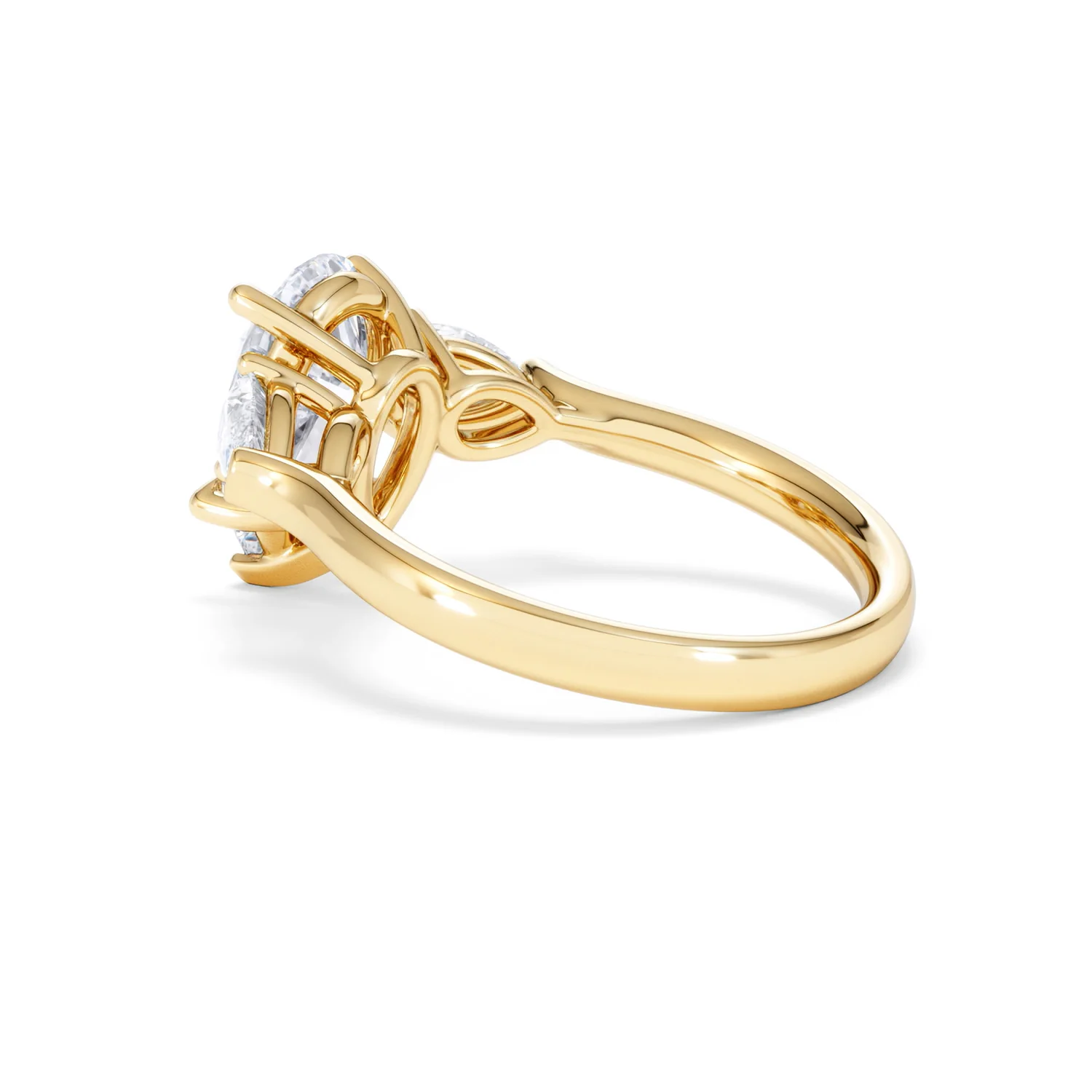 Adore 2.60ct Pear Cut Lab Diamond 3 Stone Engagement Ring in 18K Yellow Gold - Image 59