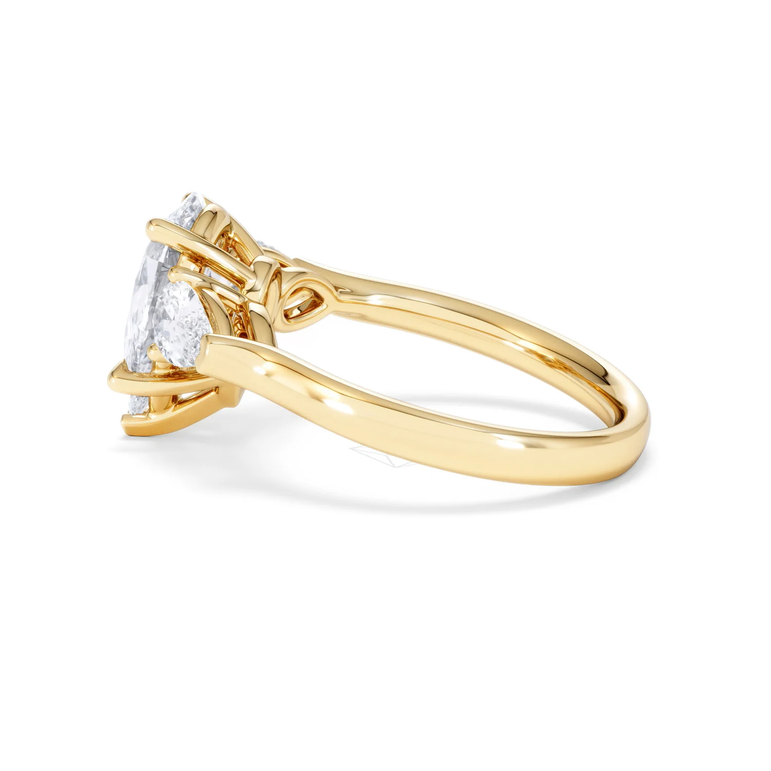 Adore 2.60ct Pear Cut Lab Diamond 3 Stone Engagement Ring in 18K Yellow Gold - Image 64
