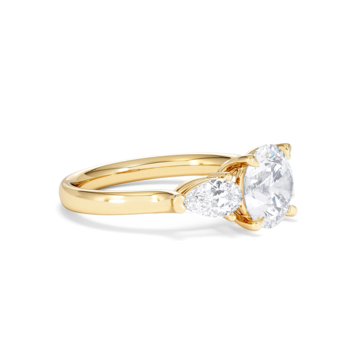 Adore 2.60ct Round Cut Lab Diamond 3 Stone Engagement Ring in 18K Yellow Gold - Image 19