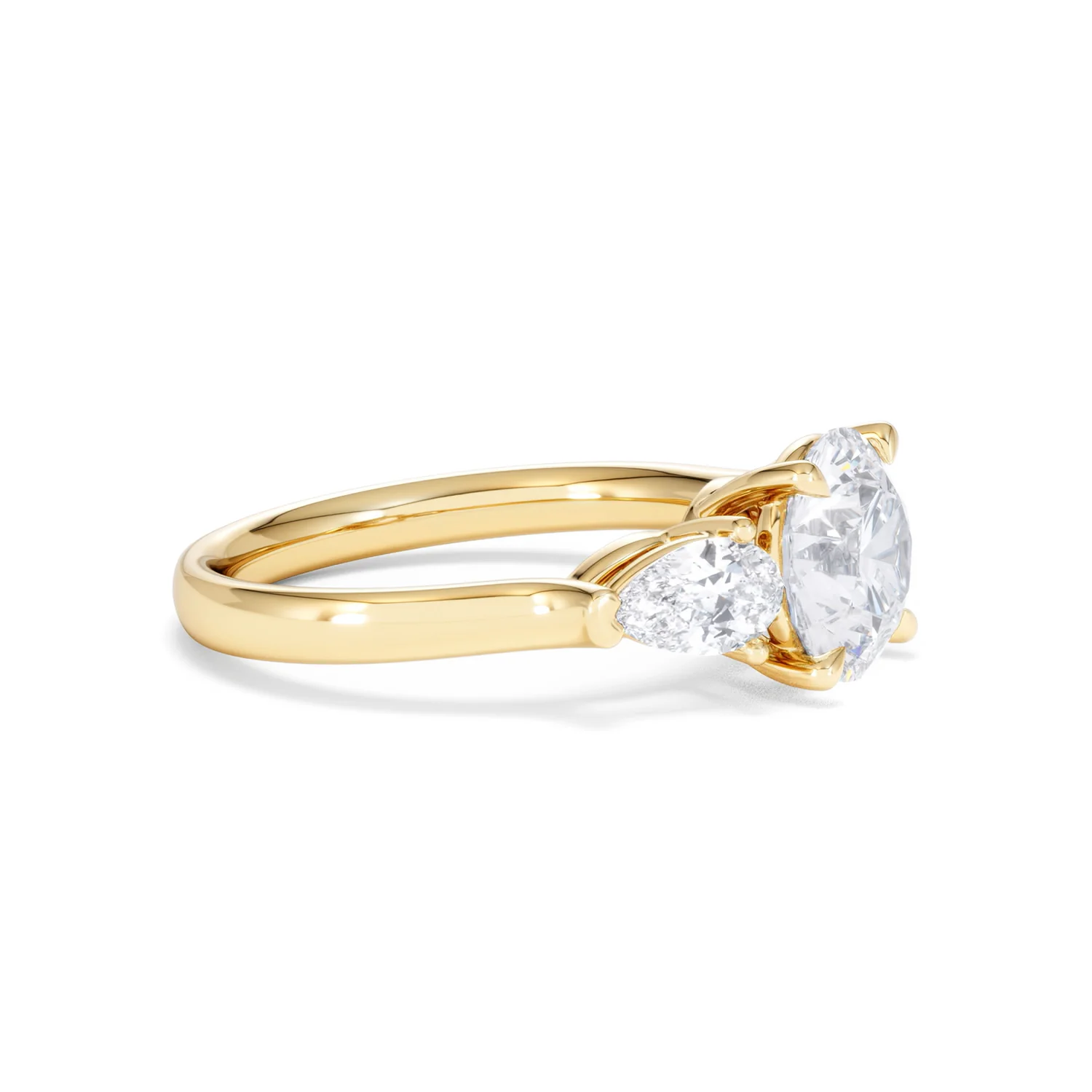 Adore 2.60ct Round Cut Lab Diamond 3 Stone Engagement Ring in 18K Yellow Gold - Image 21