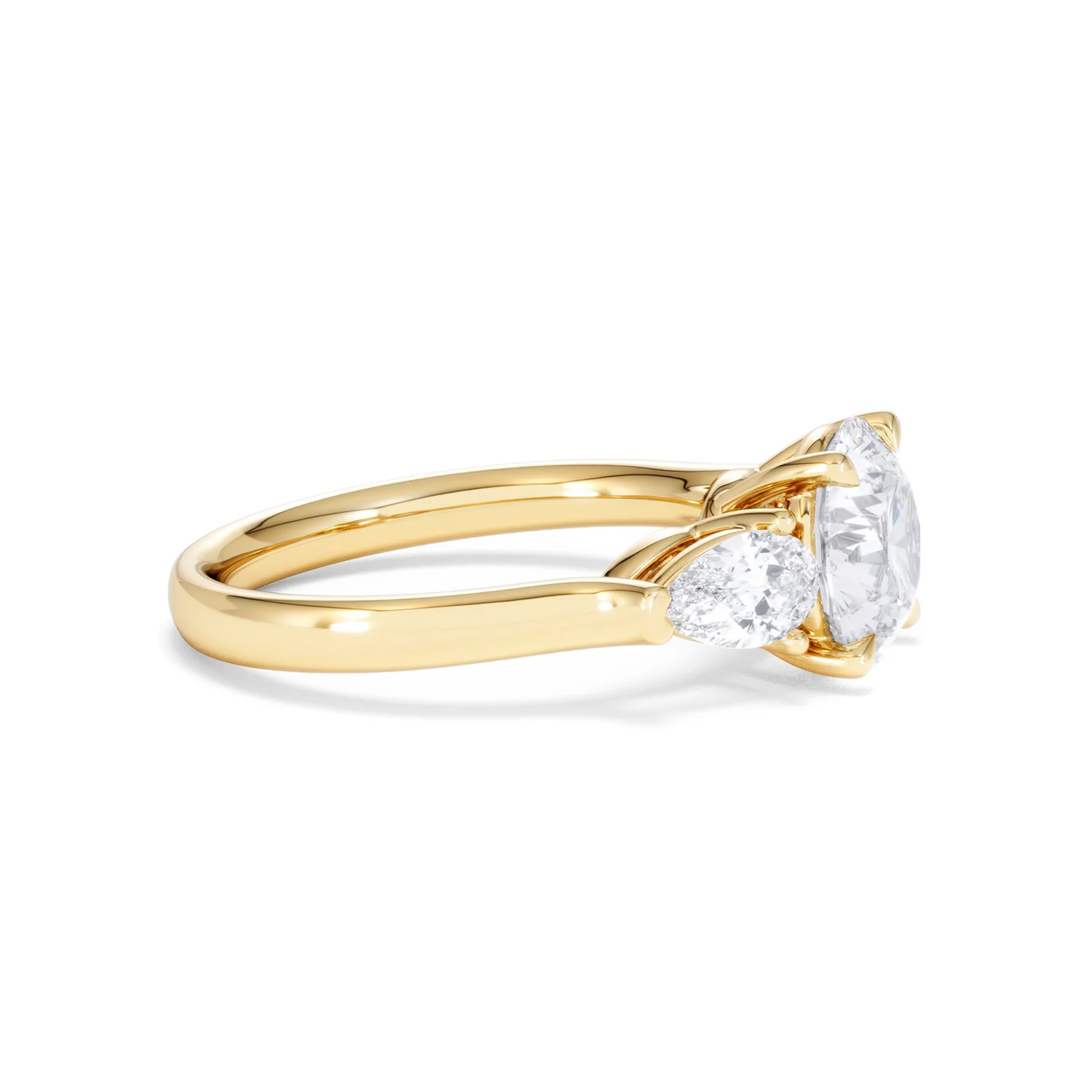 Adore 2.60ct Round Cut Lab Diamond 3 Stone Engagement Ring in 18K Yellow Gold - Image 23