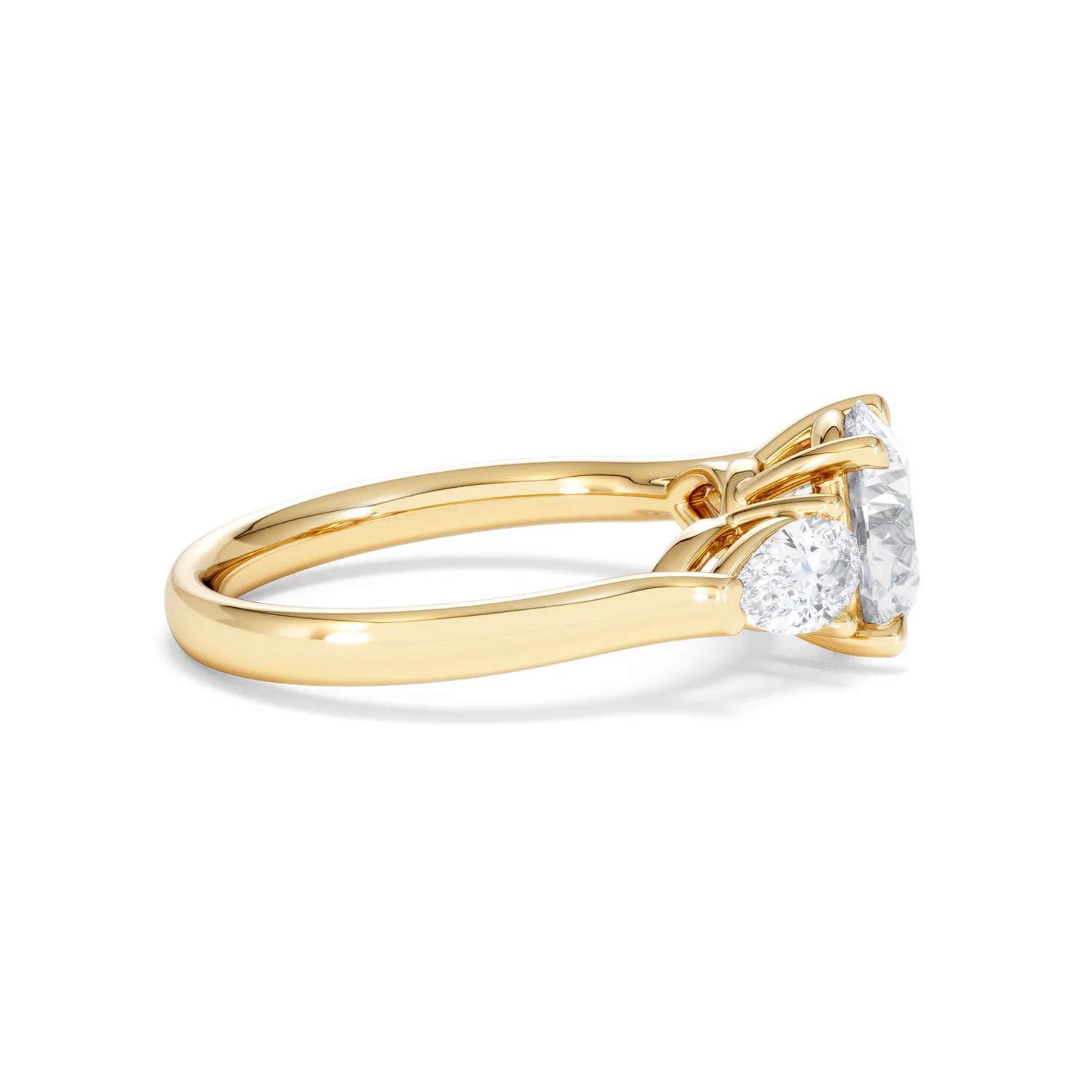 Adore 2.60ct Round Cut Lab Diamond 3 Stone Engagement Ring in 18K Yellow Gold - Image 26