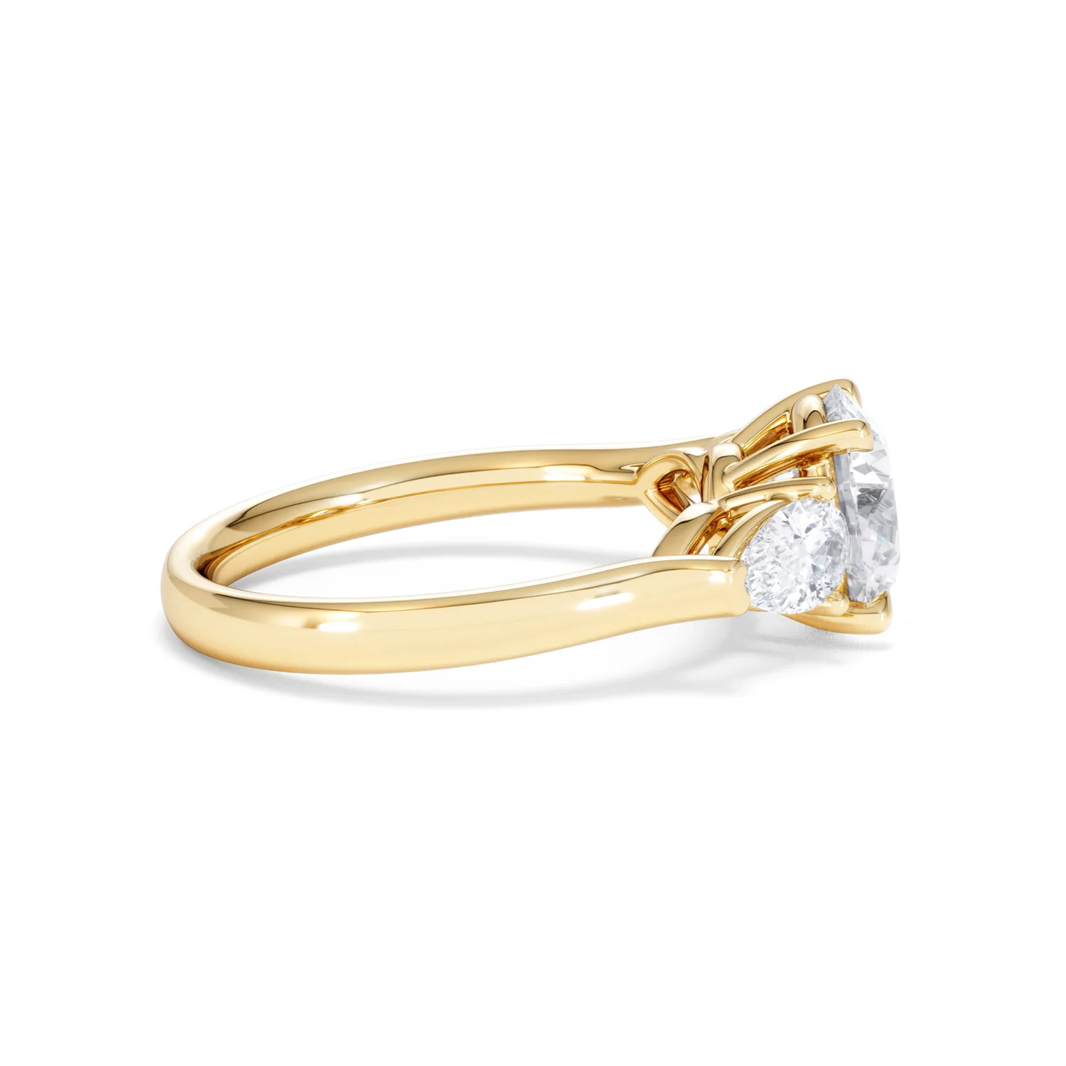 Adore 2.60ct Round Cut Lab Diamond 3 Stone Engagement Ring in 18K Yellow Gold - Image 27