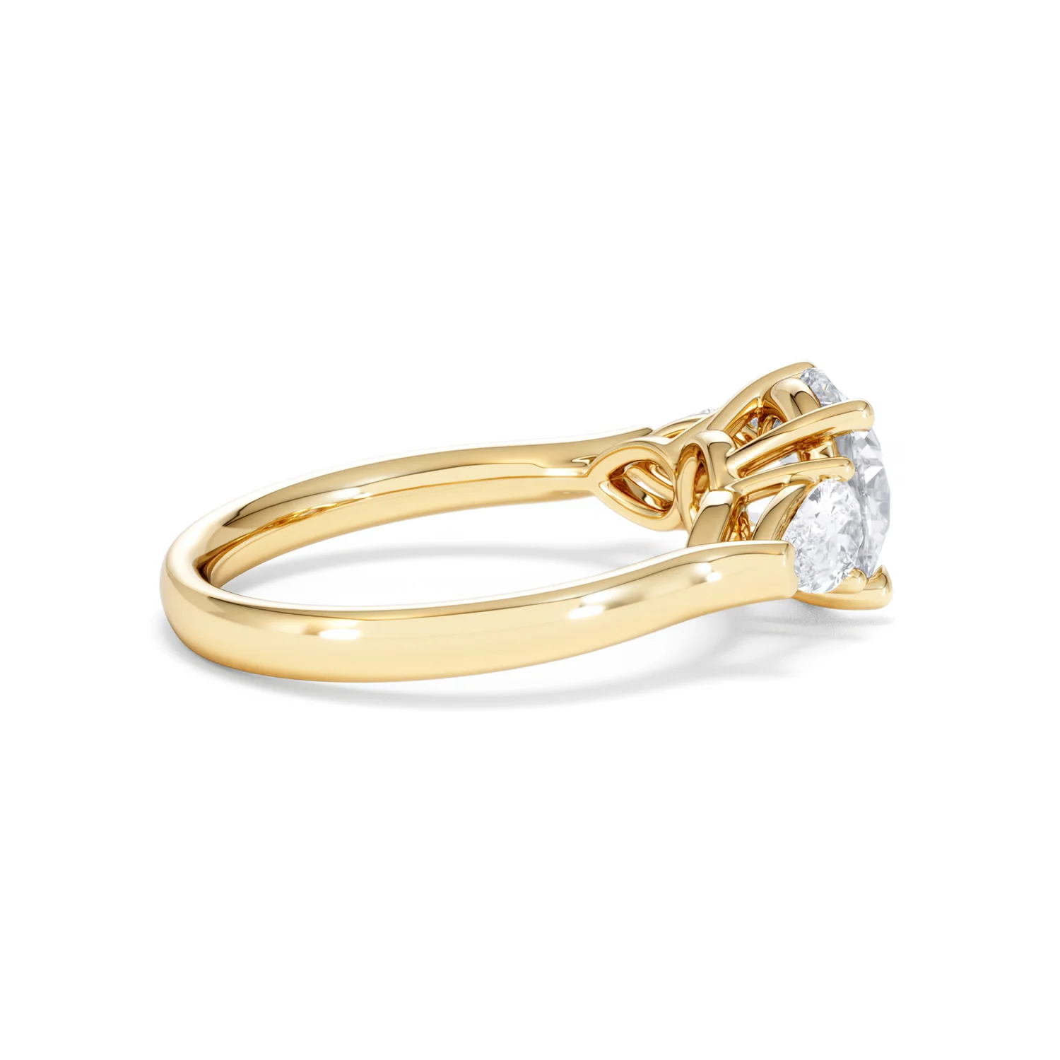 Adore 2.60ct Round Cut Lab Diamond 3 Stone Engagement Ring in 18K Yellow Gold - Image 30