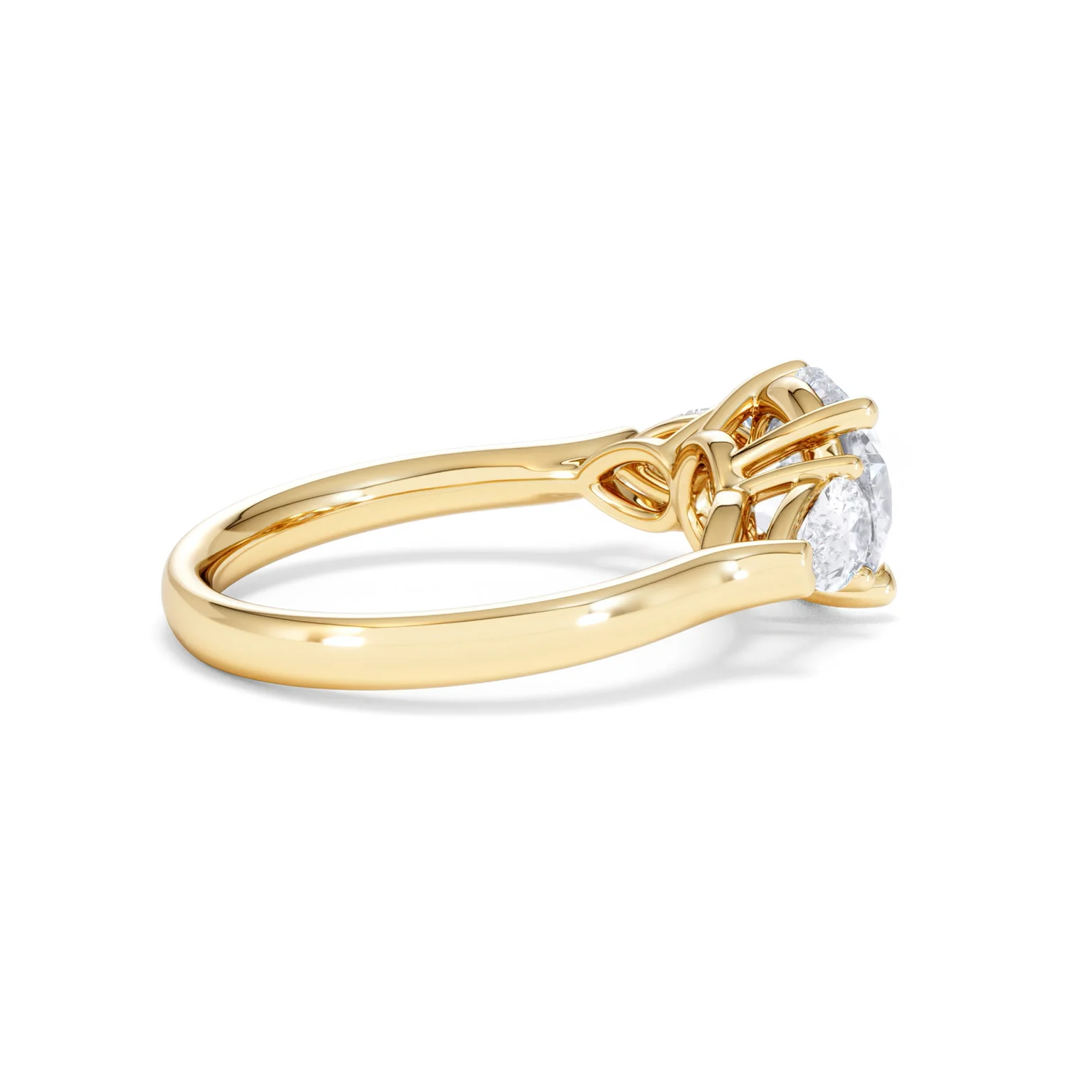 Adore 2.60ct Round Cut Lab Diamond 3 Stone Engagement Ring in 18K Yellow Gold - Image 31