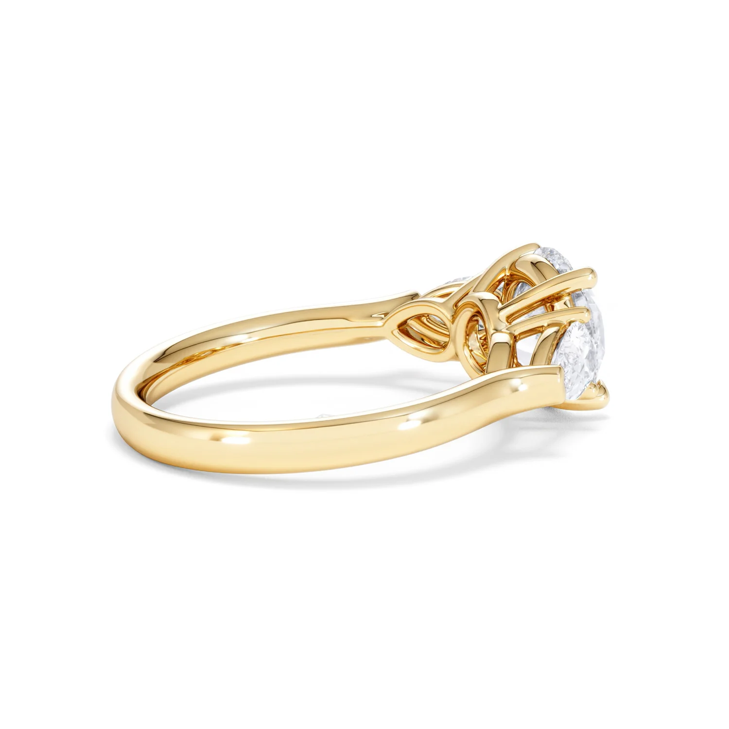Adore 2.60ct Round Cut Lab Diamond 3 Stone Engagement Ring in 18K Yellow Gold - Image 32