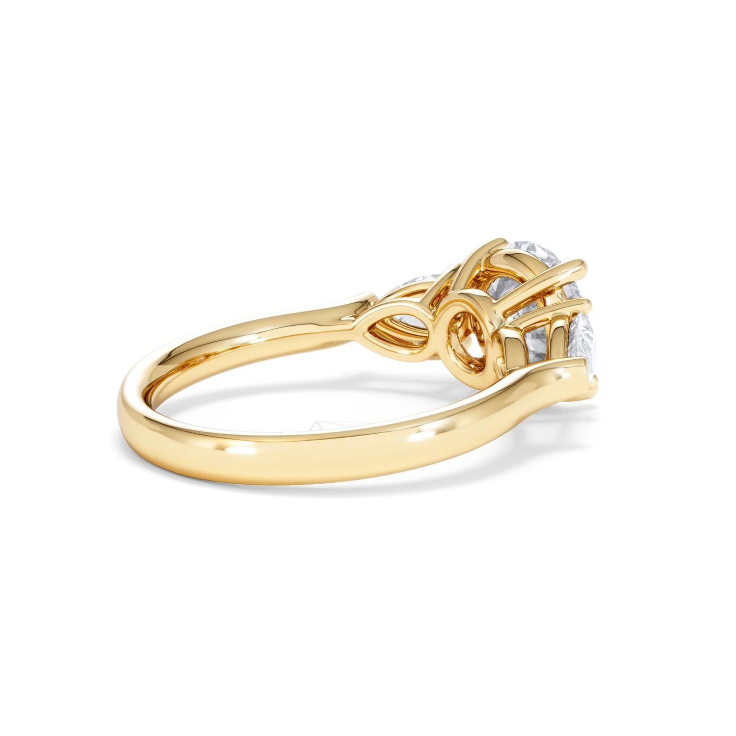Adore 2.60ct Round Cut Lab Diamond 3 Stone Engagement Ring in 18K Yellow Gold - Image 35