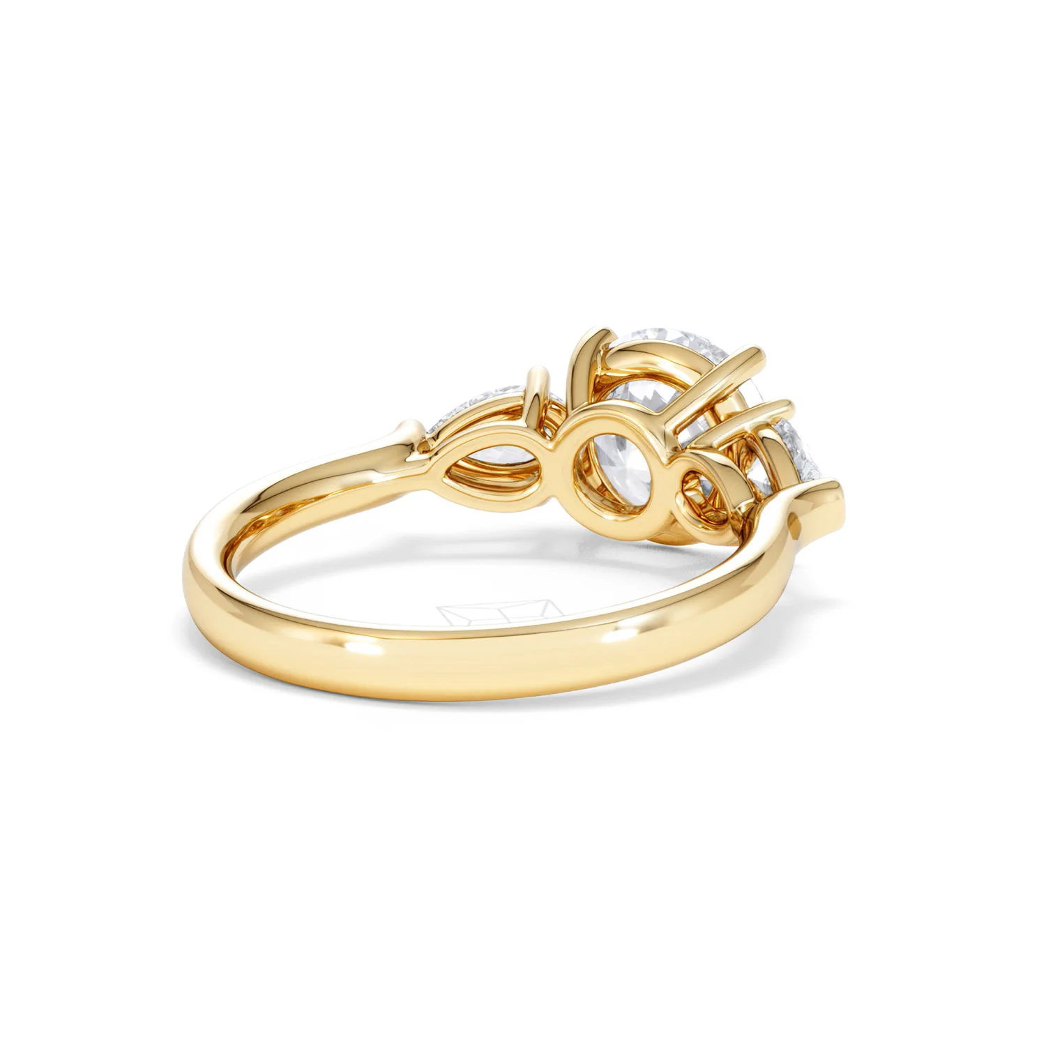 Adore 2.60ct Round Cut Lab Diamond 3 Stone Engagement Ring in 18K Yellow Gold - Image 40